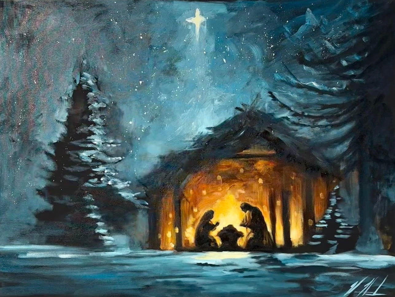 O Holy Night - 36”x48” Original Acrylic Painting
