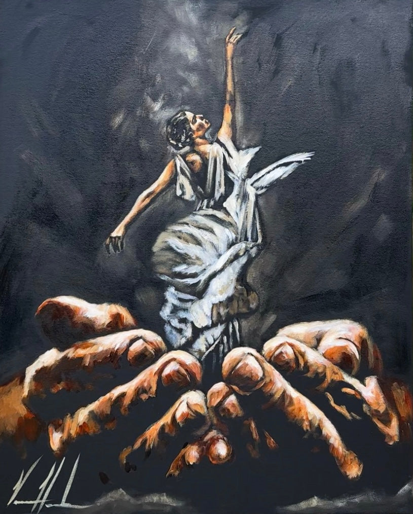 Endless Dance in the Father’s Hands - 24”x30” Original Acrylic Painting Original Painting Vanessa Horabuena
