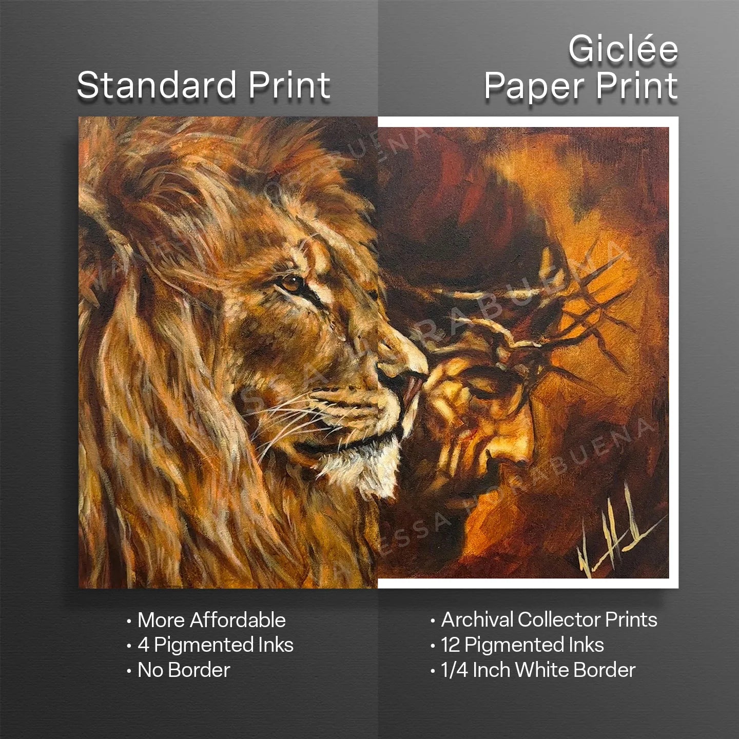 The Glory of Our Savior Lion Art Print, Jesus Art Print Vanessa Horabuena