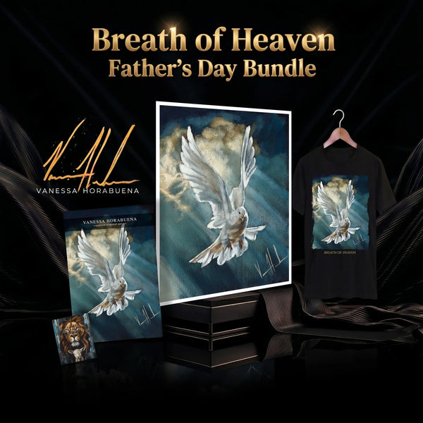 'Breath of Heaven' Father's Day Giclée Paper Bundle Jesus Art Print Vanessa Horabuena