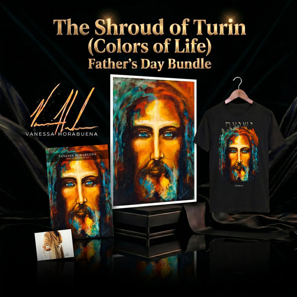 'The Shroud of Turin - Colors of Life' Father's Day Giclée Paper Bundle Jesus Art Print Vanessa Horabuena