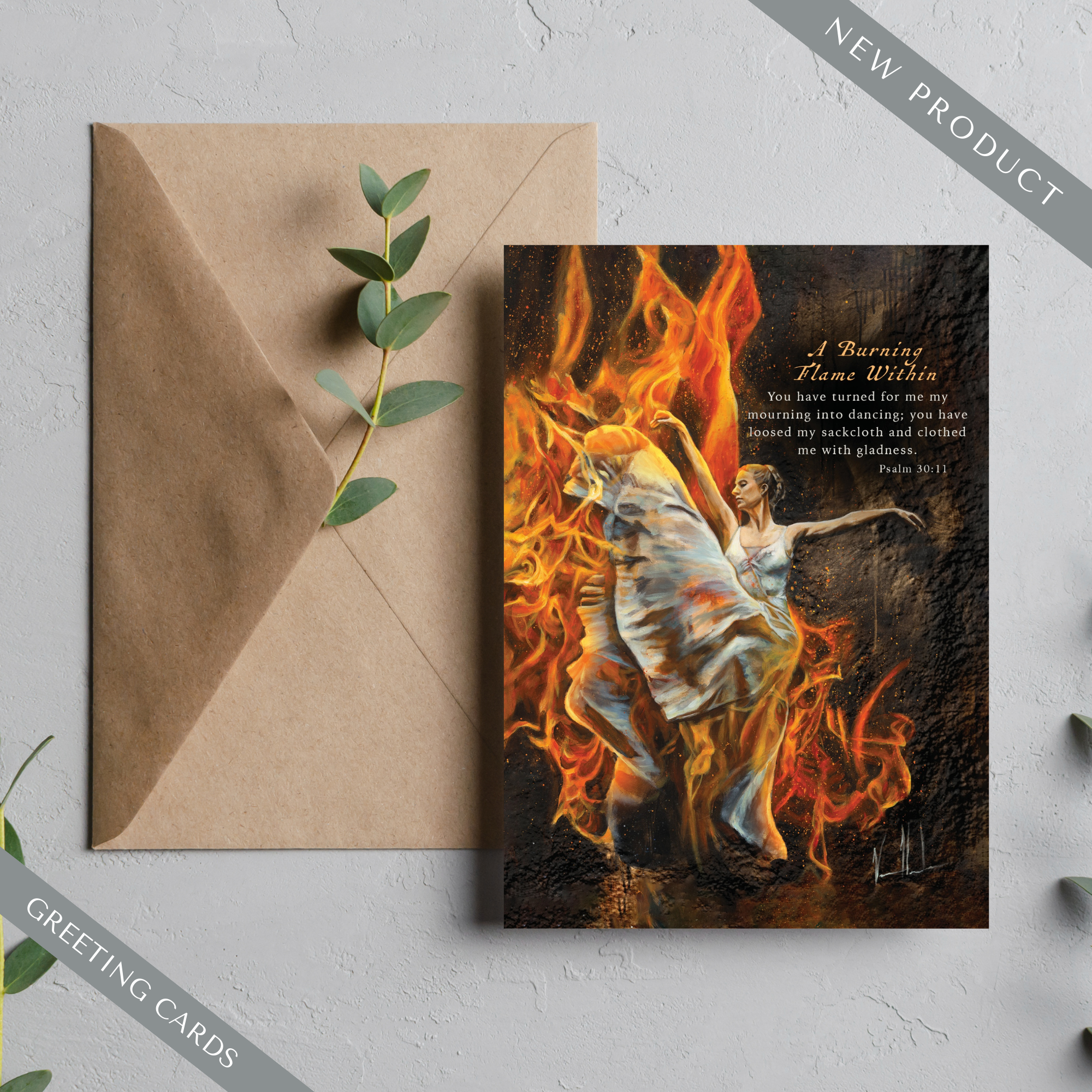 A Burning Flame Within Greeting Card Vanessa Horabuena
