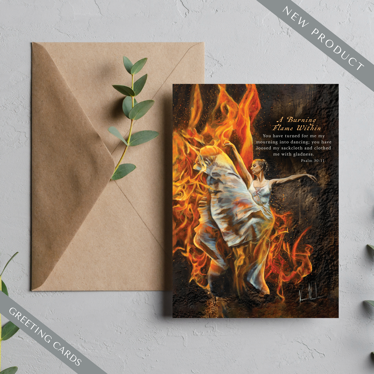 A Burning Flame Within Greeting Card