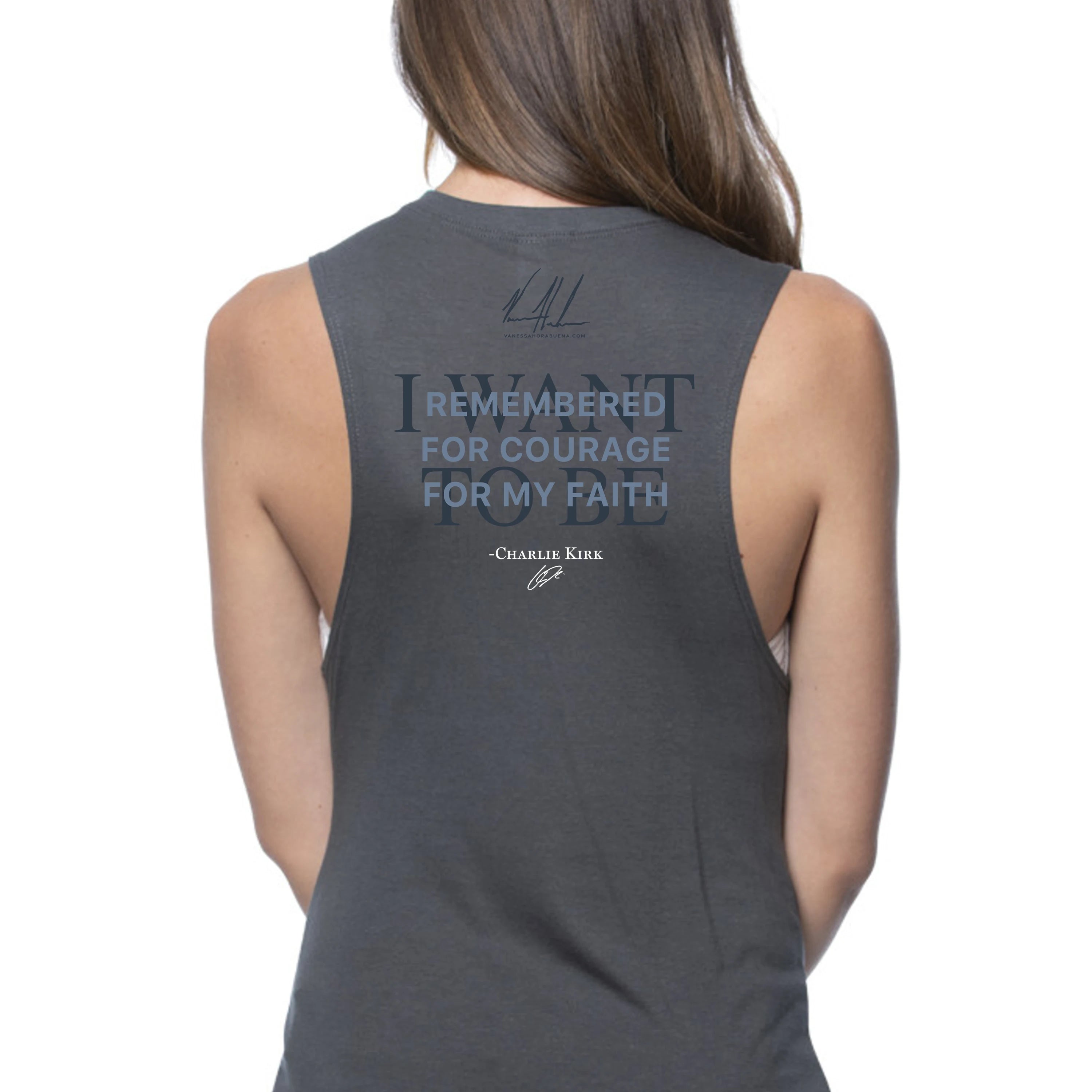 (PRE-ORDER) Charlie Kirk - The American Martyr - Women's Tank Top (Organic Bamboo) Organic Bamboo Vanessa Horabuena