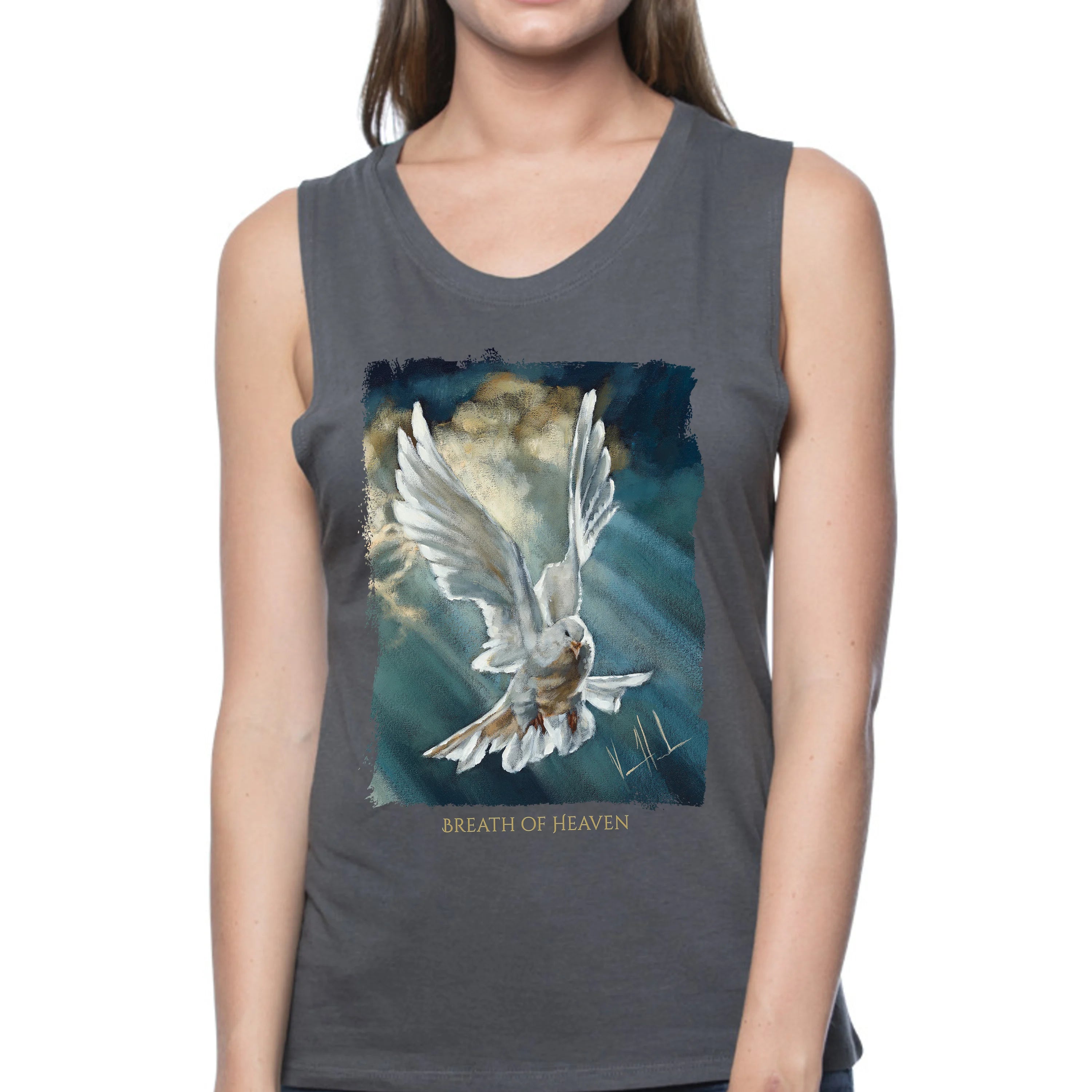 Breath of Heaven - Women's Tank Top (Organic Bamboo) Organic Bamboo Vanessa Horabuena Grey XS