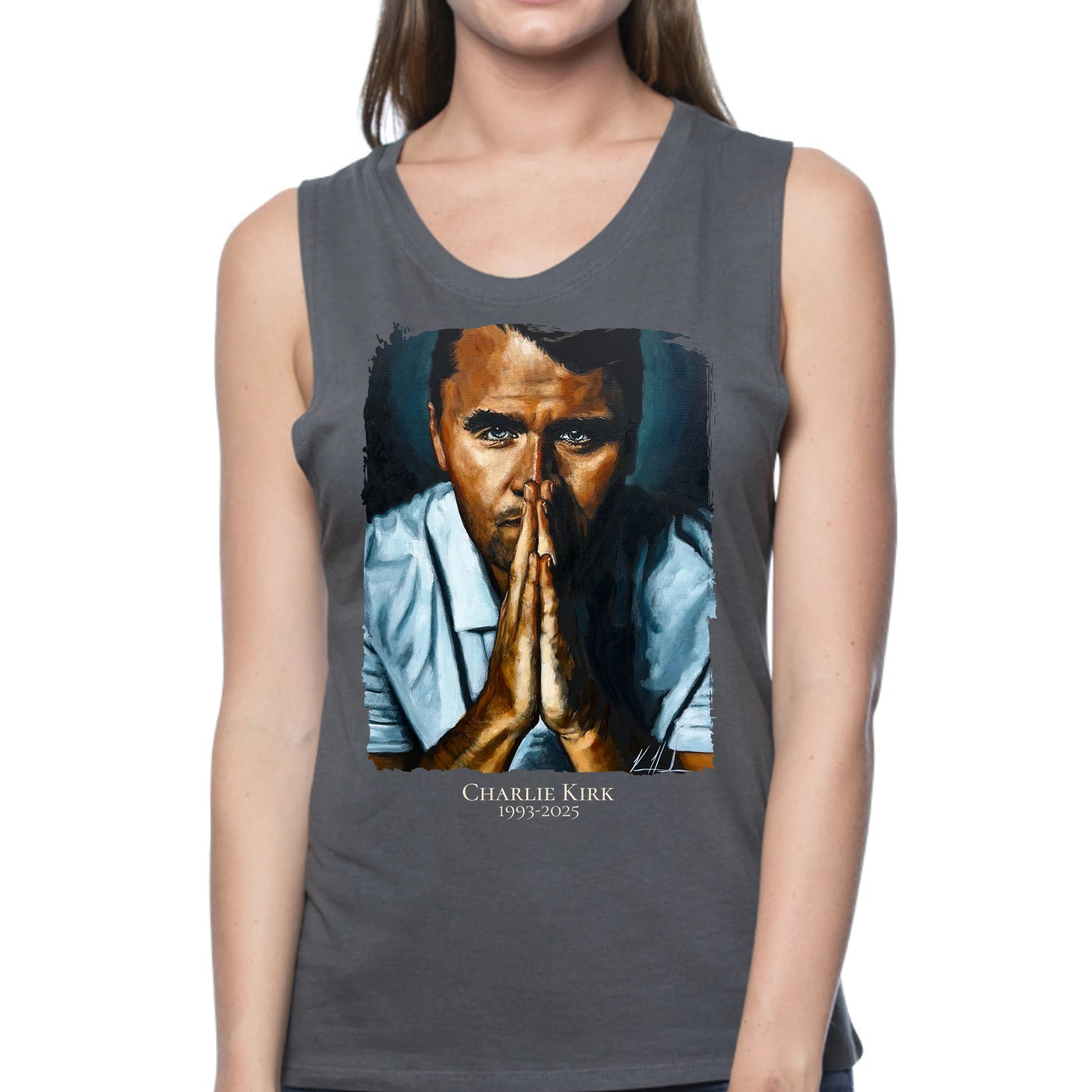 (PRE-ORDER) Charlie Kirk - A Hero's Tribute - Women's Tank Top (Organic Bamboo)