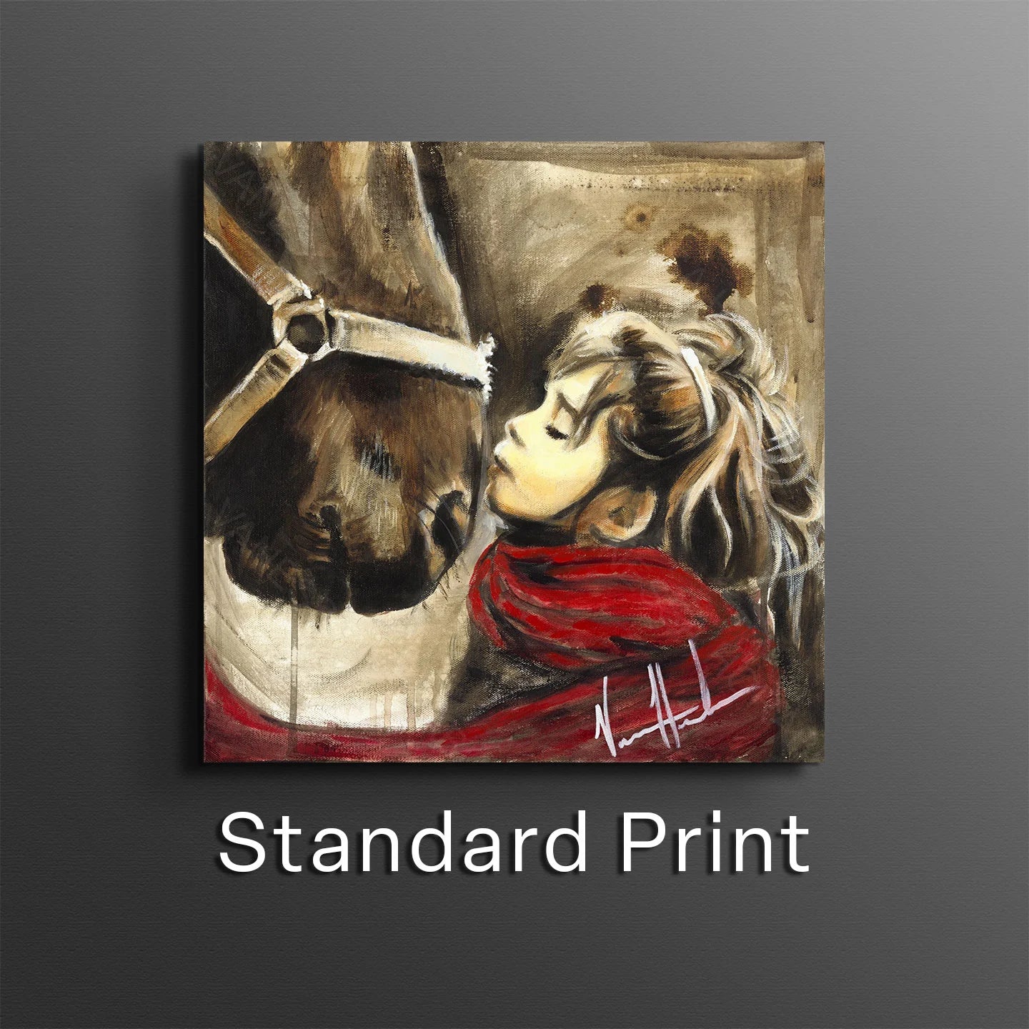 Heart Connection Horse Art Print, Women's Art Print Vanessa Horabuena