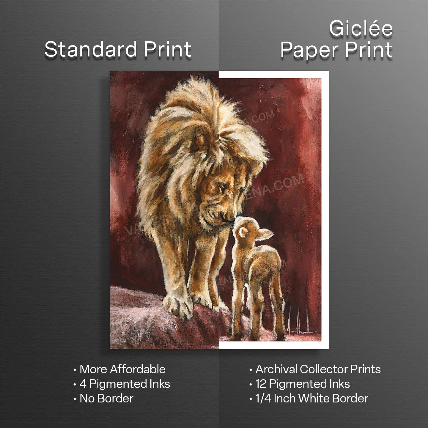 The Heart of God Lion Art Print Vanessa Horabuena