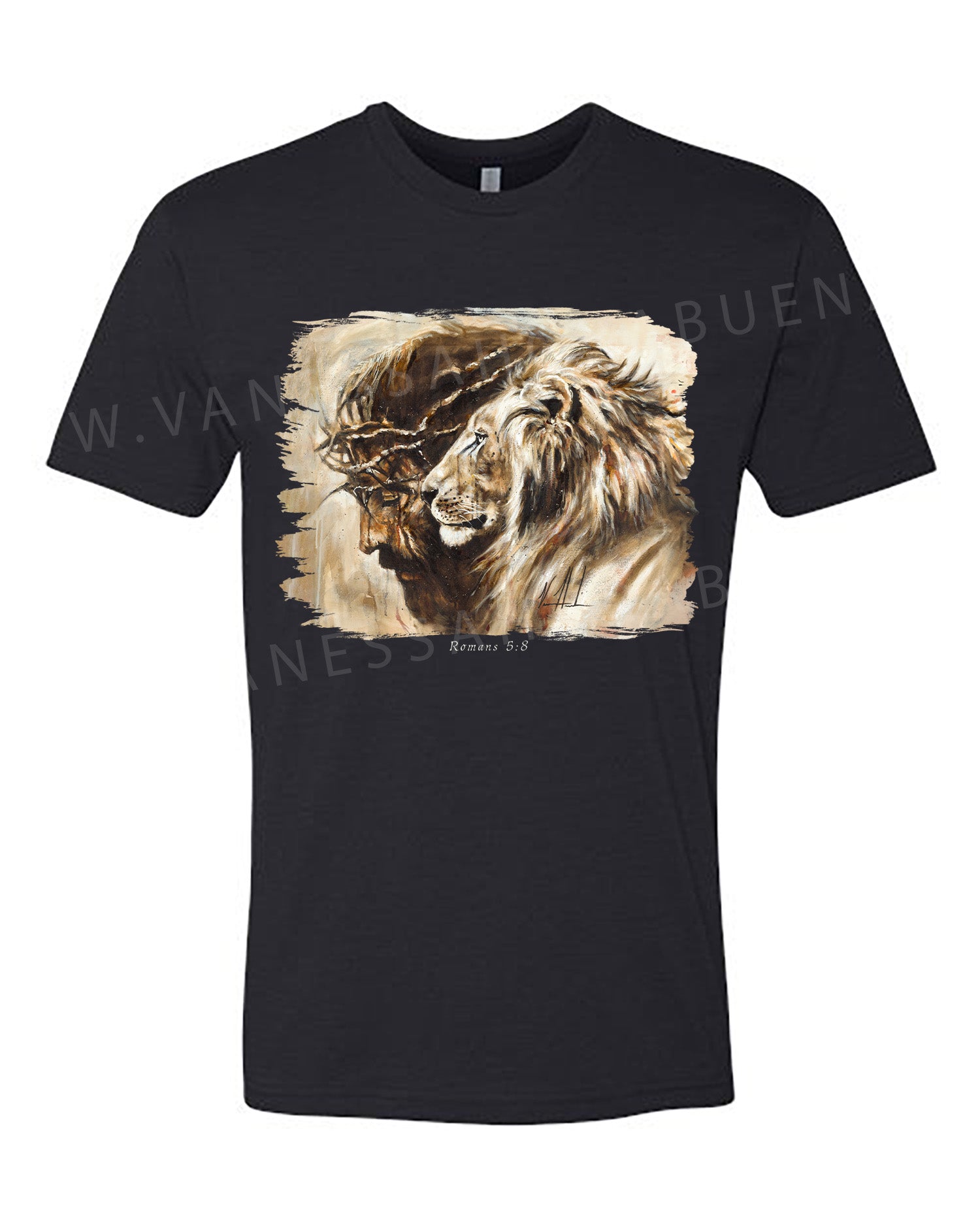 Heaven's Grace - Unisex T-Shirt Poly-Blend Vanessa Horabuena Short Sleeve Black Small