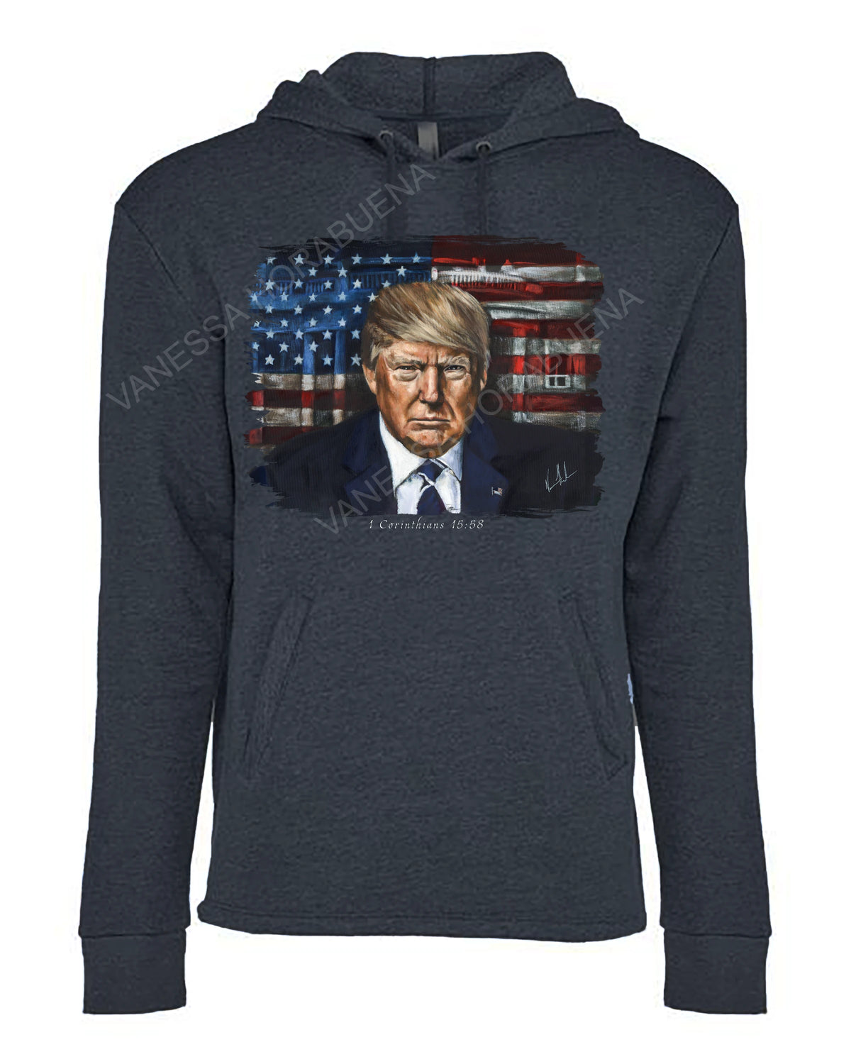 Commander in Chief - Unisex Hoodie Vanessa Horabuena Midnight Navy Blue Small