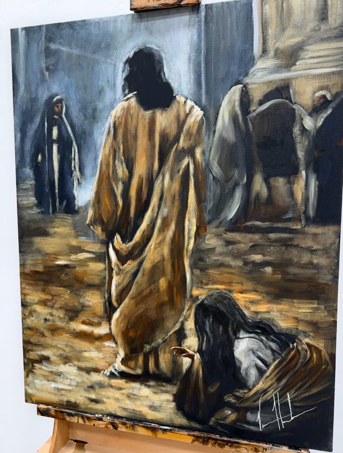Jesus, Healer - Just One Touch - 24”x30” Original Acrylic Painting