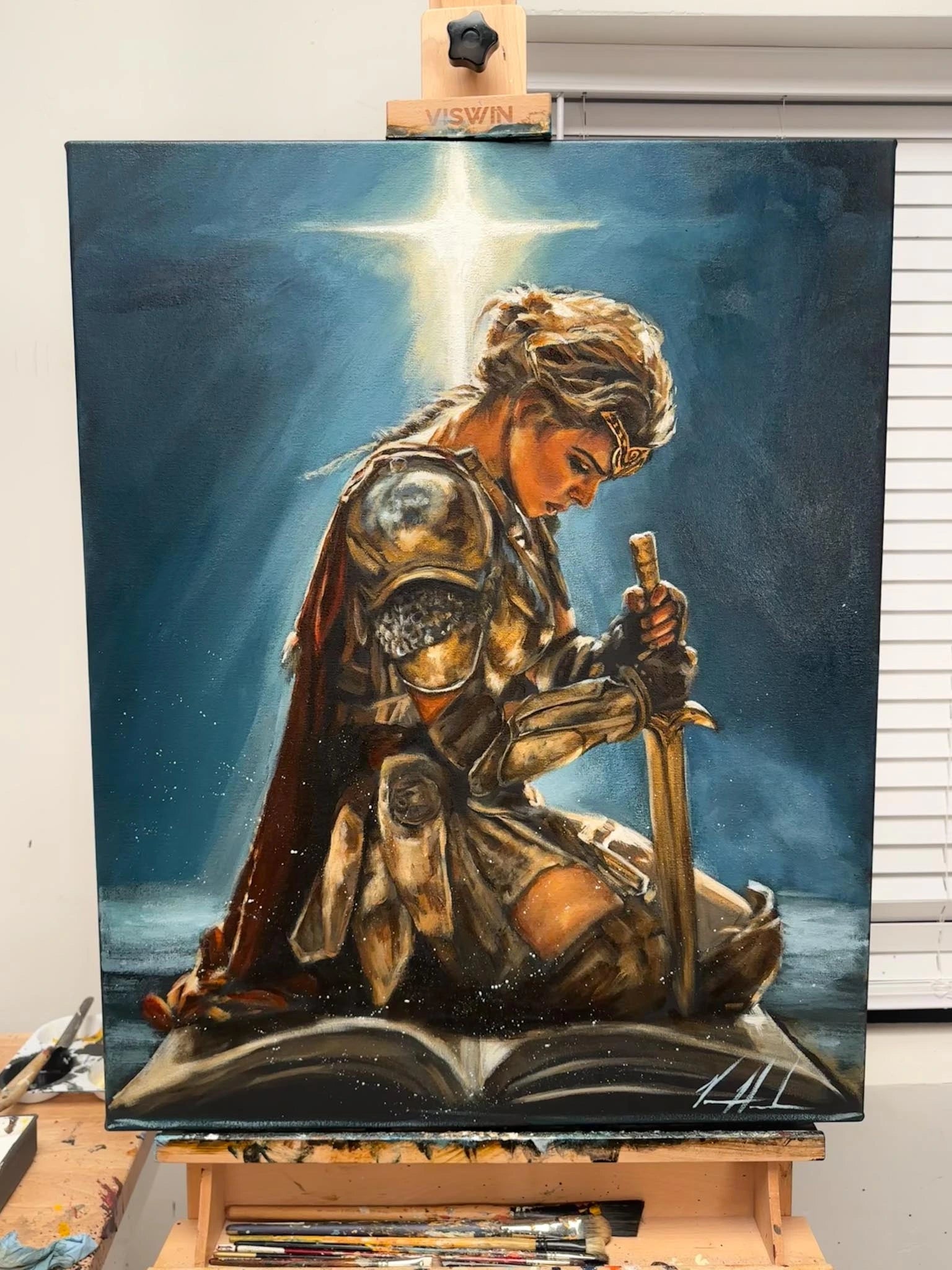 Sword of the Spirit - 24”x30” Original Acrylic Painting Original Painting Vanessa Horabuena
