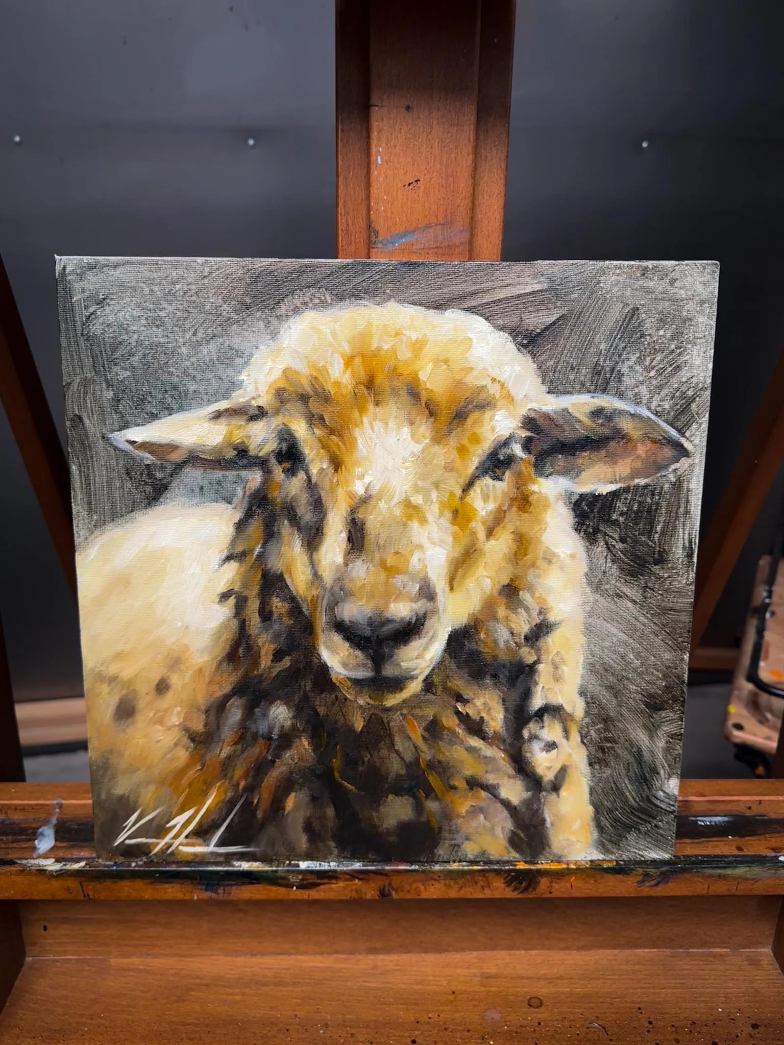 Where I Belong - 12”x12” Original Mixed Media Oil Painting
