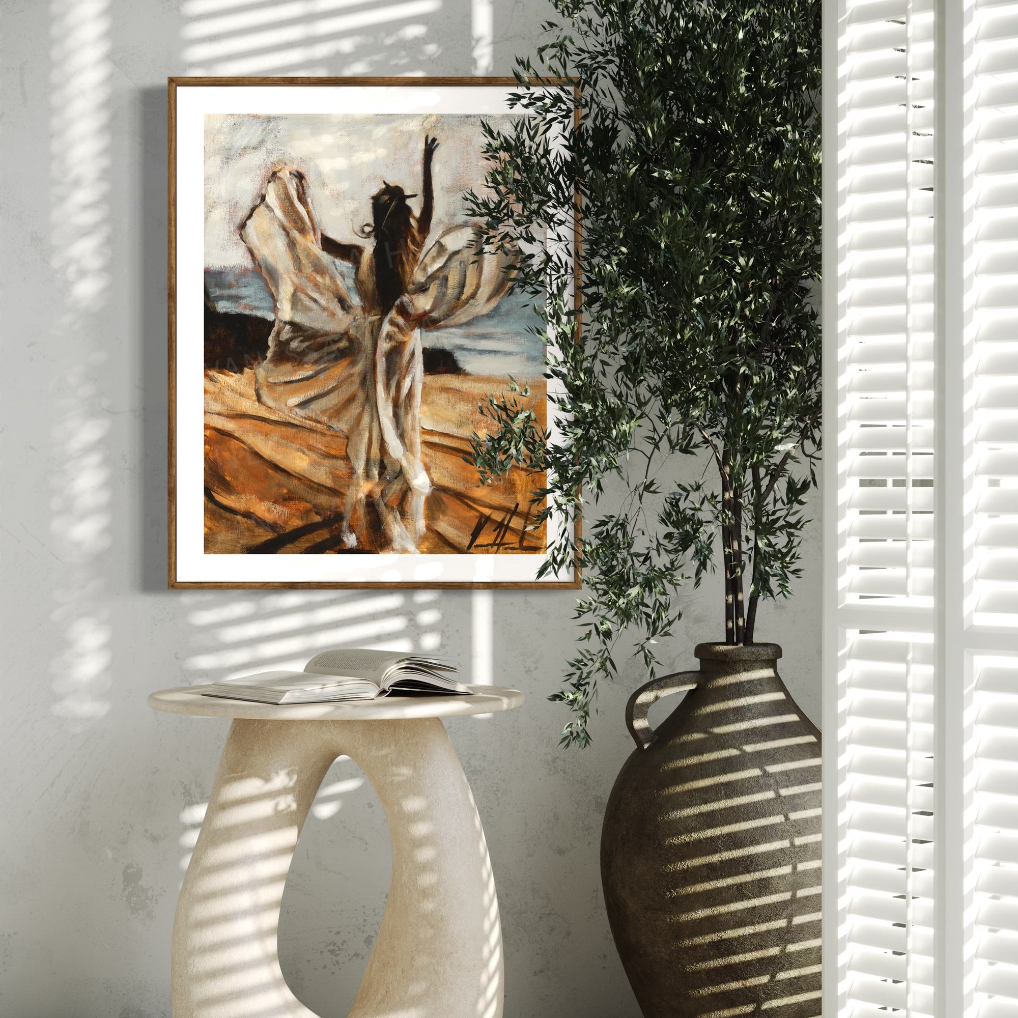 Sustained By Your Grace (Hand Embellishment Canvas Print) Women's Art Print Vanessa Horabuena