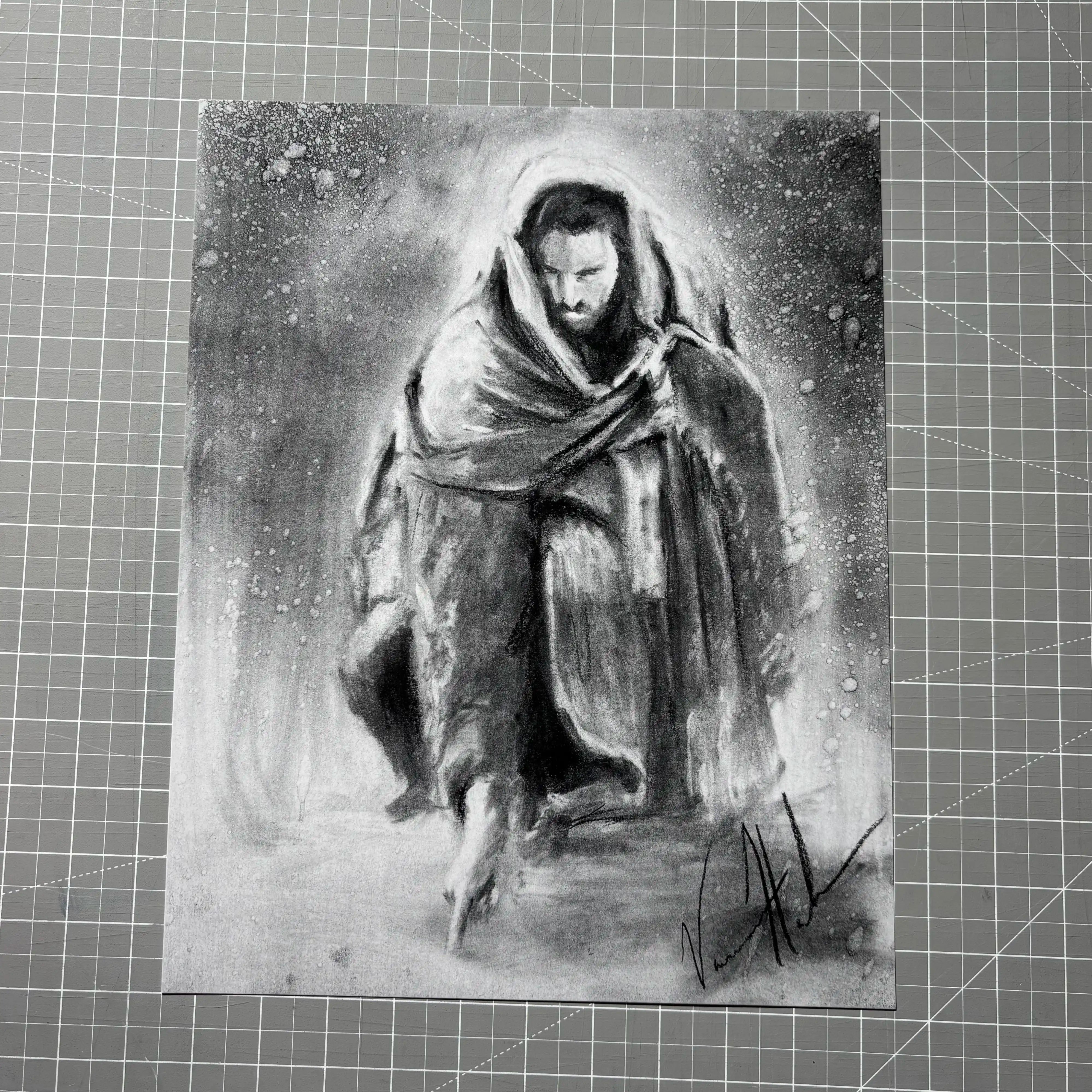 Writing in the Sand Sketch (Clearance Print) Vanessa Horabuena
