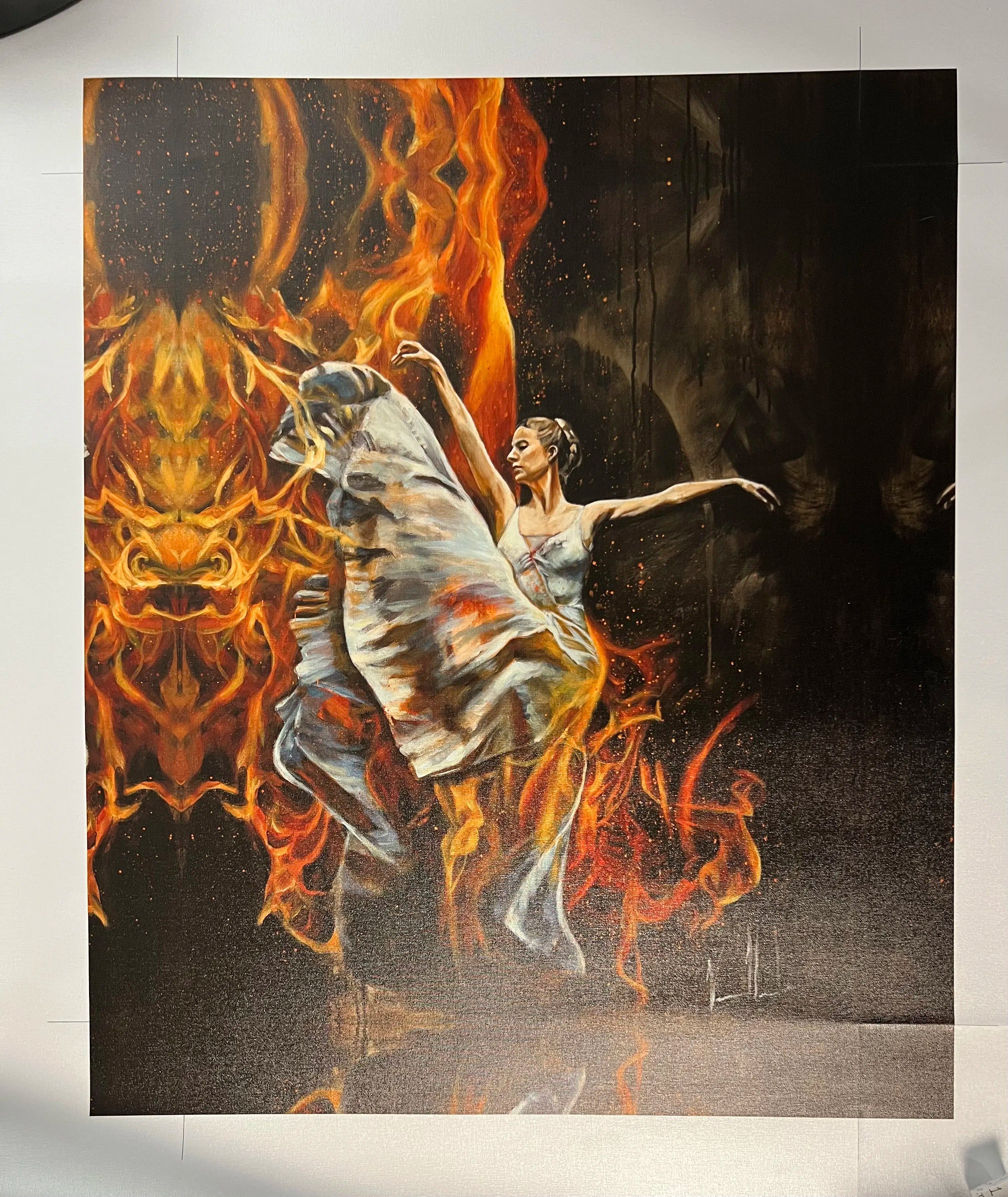 D#. 1 - A Burning Flame Within - 24"x30" Canvas Print Vanessa Horabuena