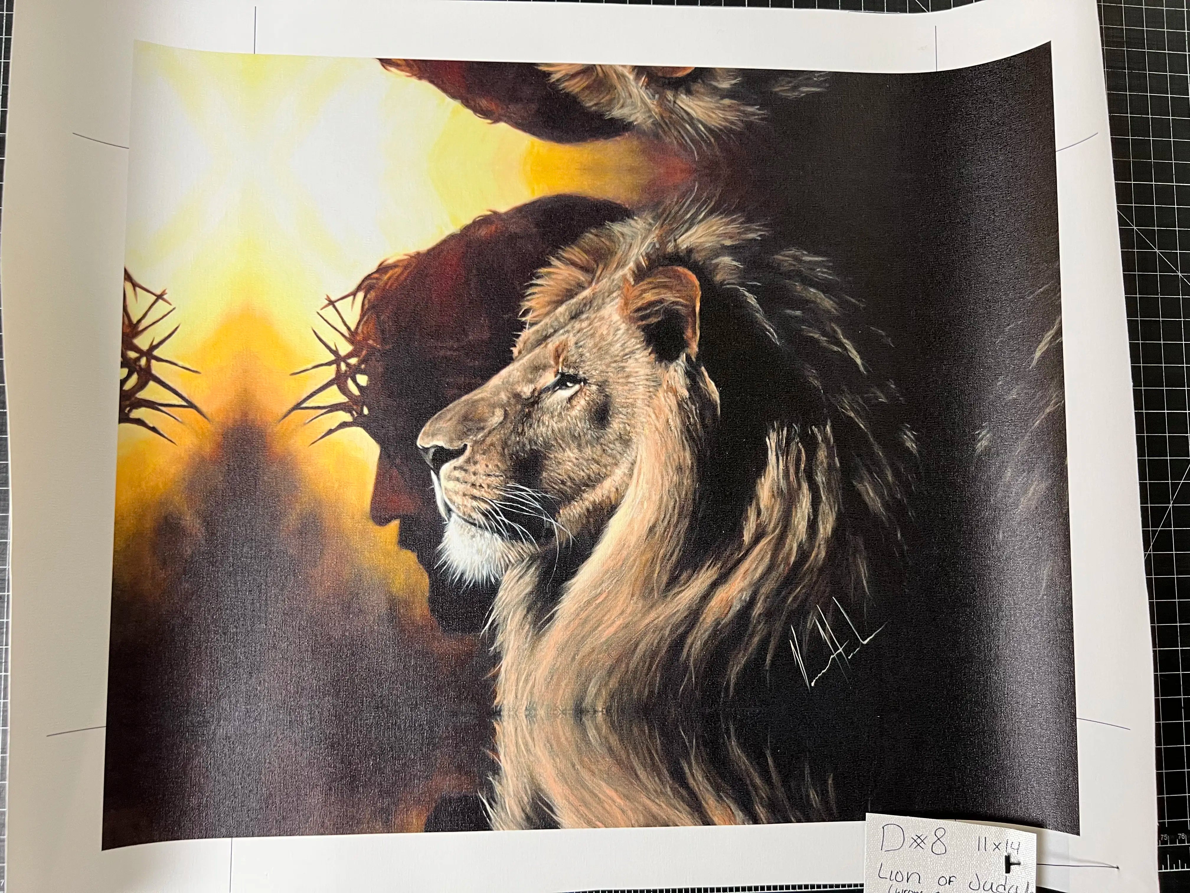 D#. 8 - The Lion of Judah - 11x14" Canvas Print Vanessa Horabuena