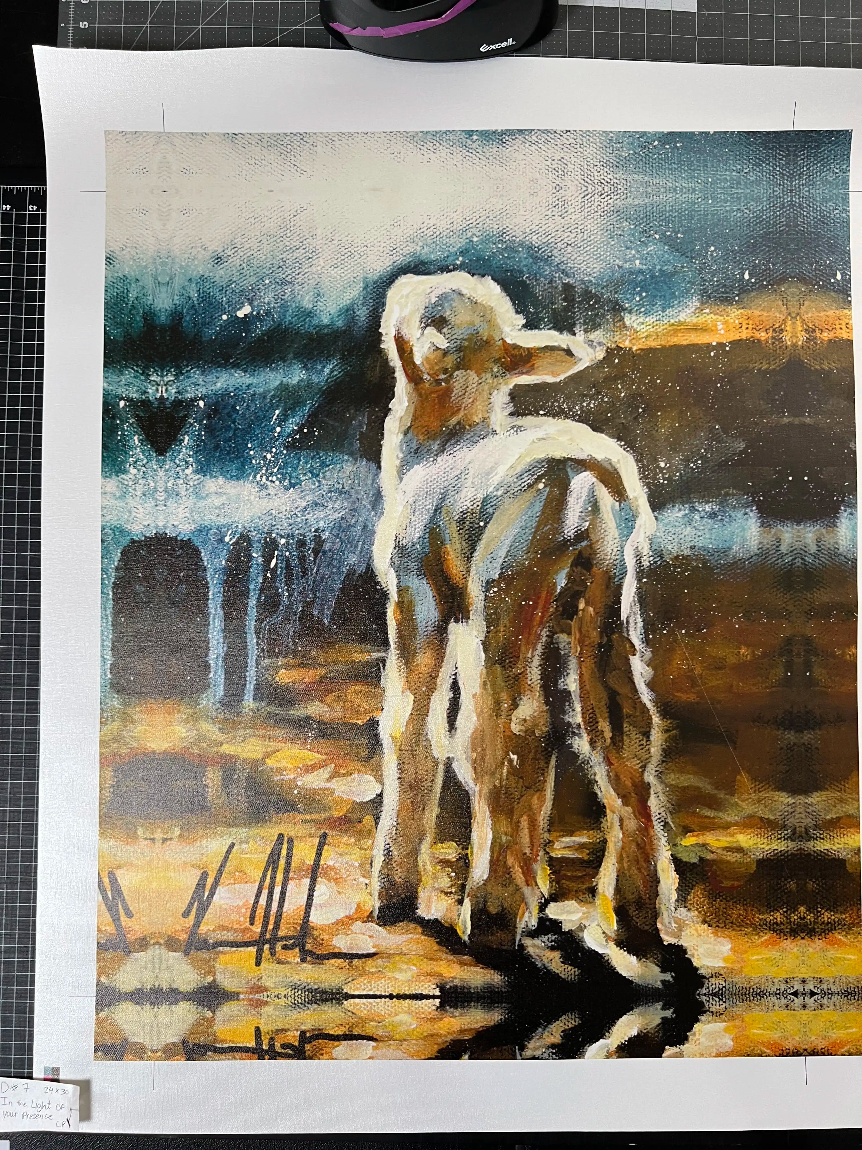 D#. 7 - In the Light of Your Presence - 24"x30" Canvas Print Vanessa Horabuena