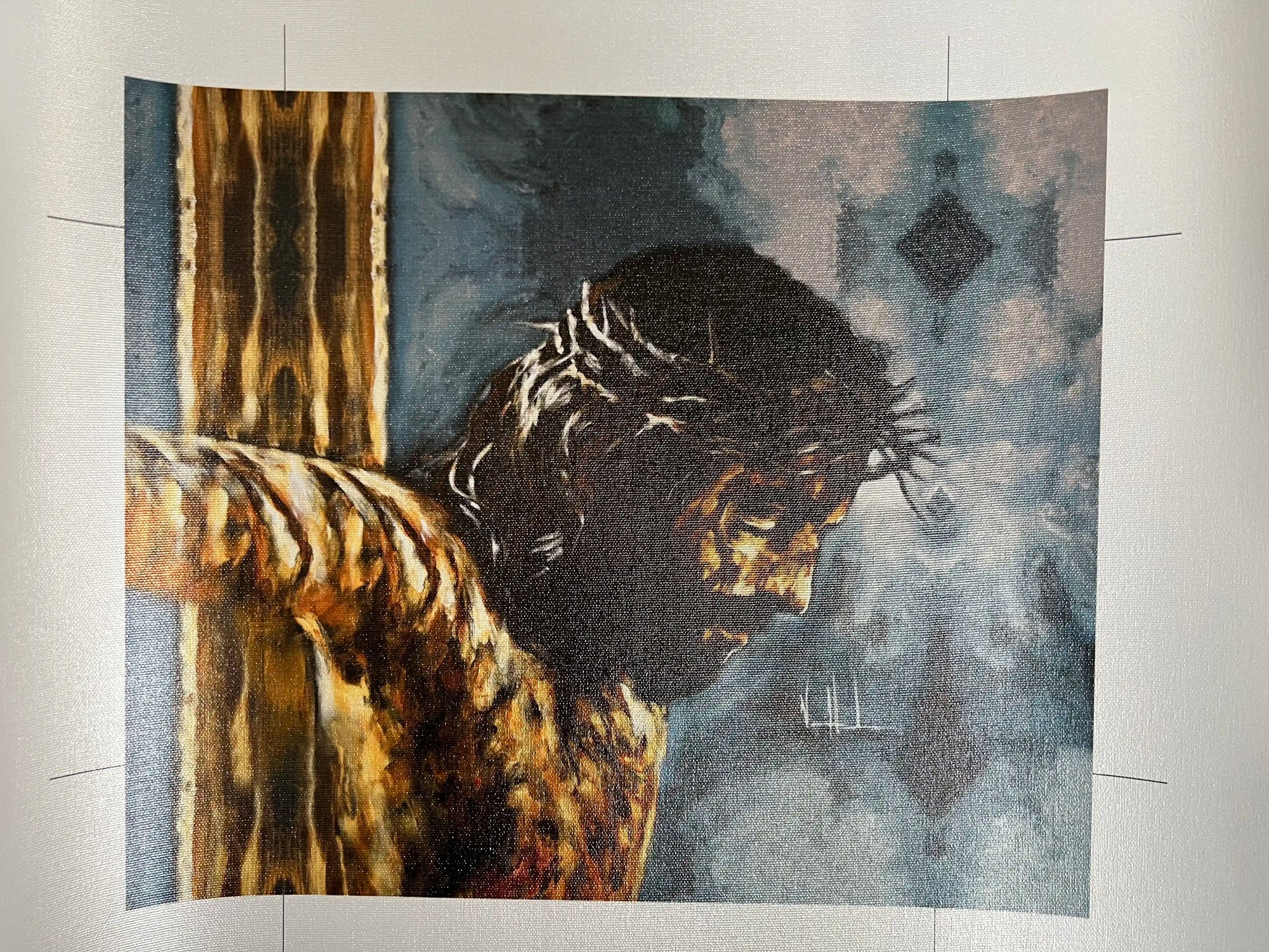 D#. 16 - By His Wounds We Are Healed - 8"x10" Canvas Print Vanessa Horabuena