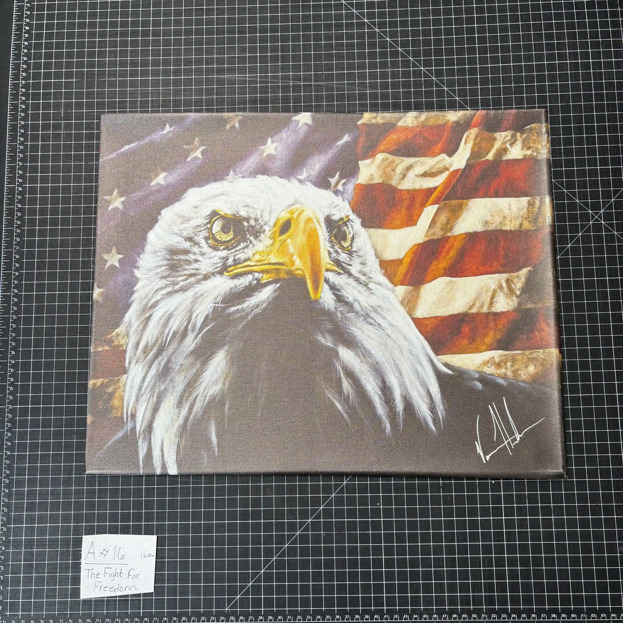 A#. 16 - The Fight for Freedom - 16"x20" Canvas Print Vanessa Horabuena
