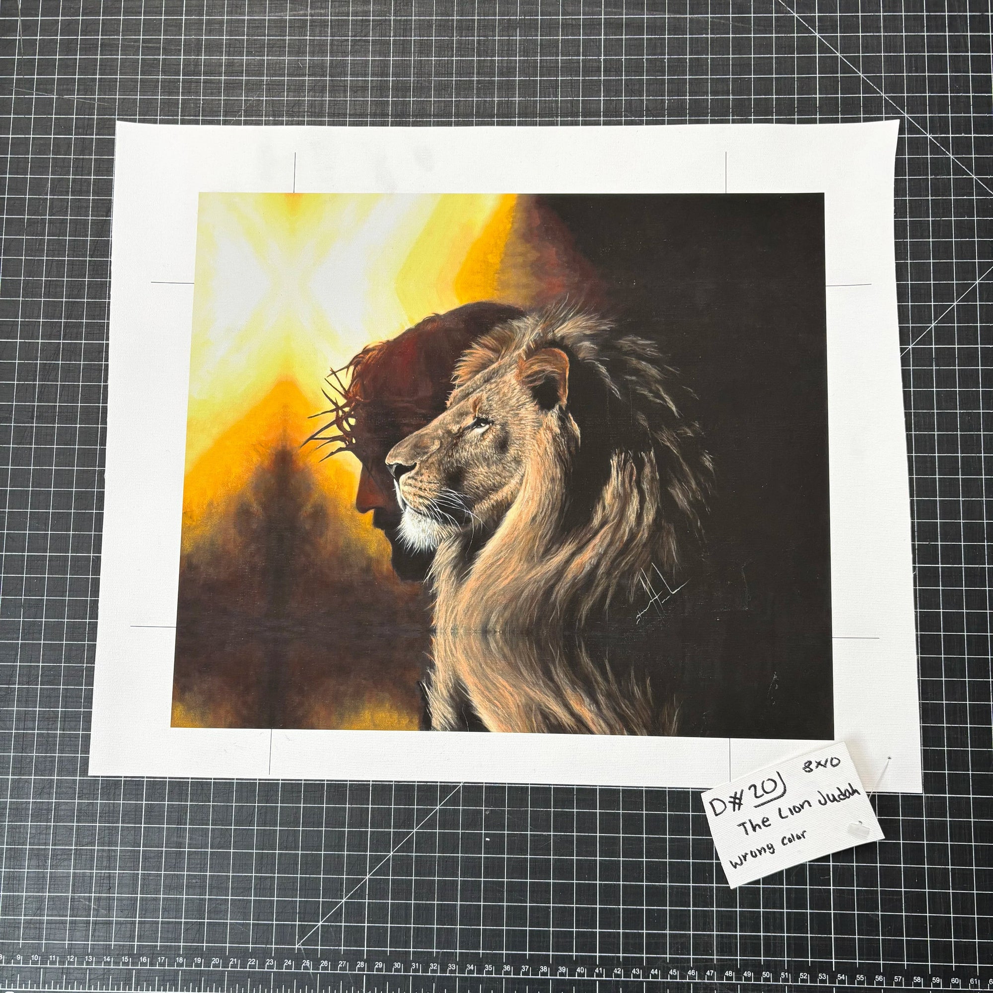 D#. 20 - The Lion of Judah - 8"x10" Canvas Print Vanessa Horabuena