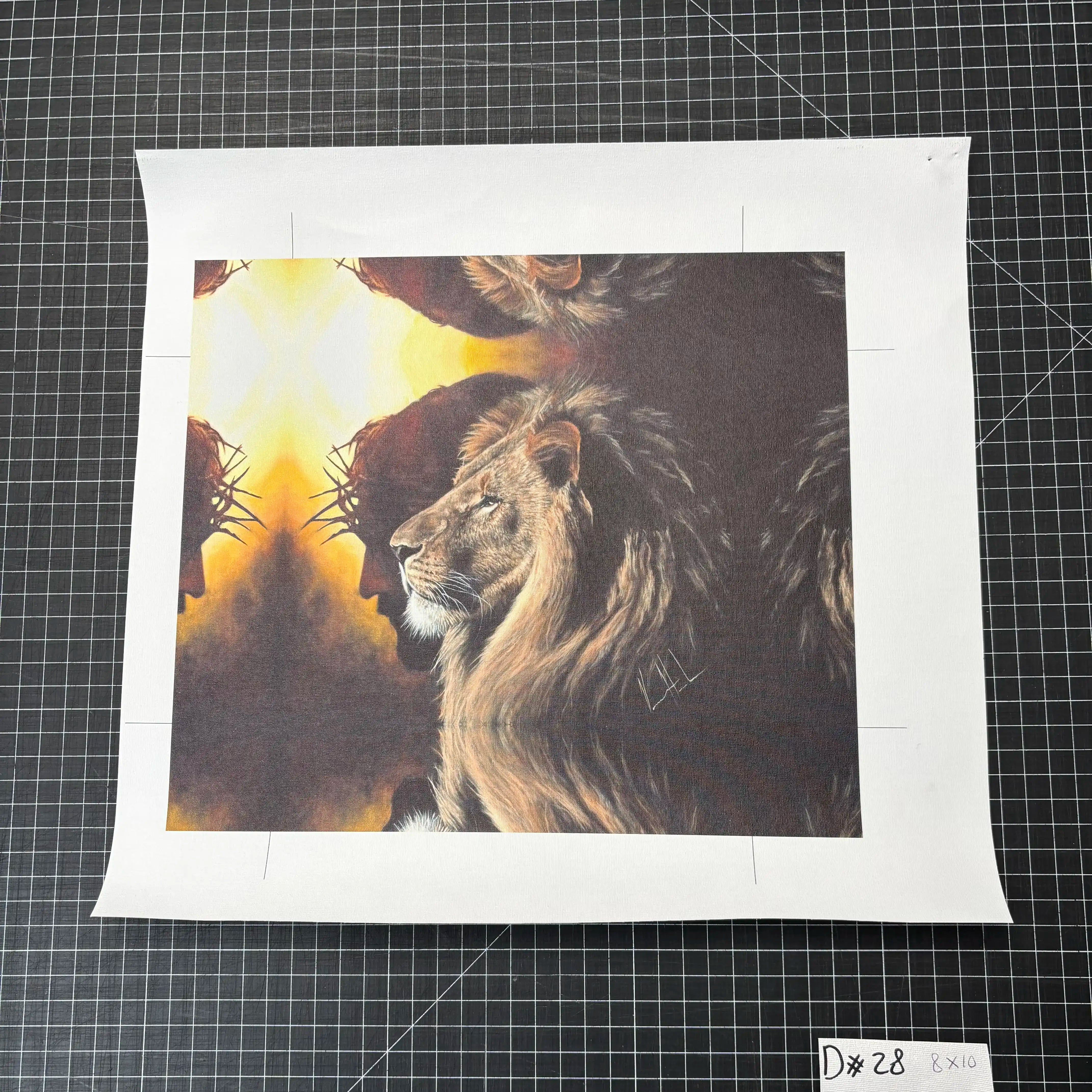 D#. 28 - The Lion of Judah - 8"x10" Canvas Print Vanessa Horabuena