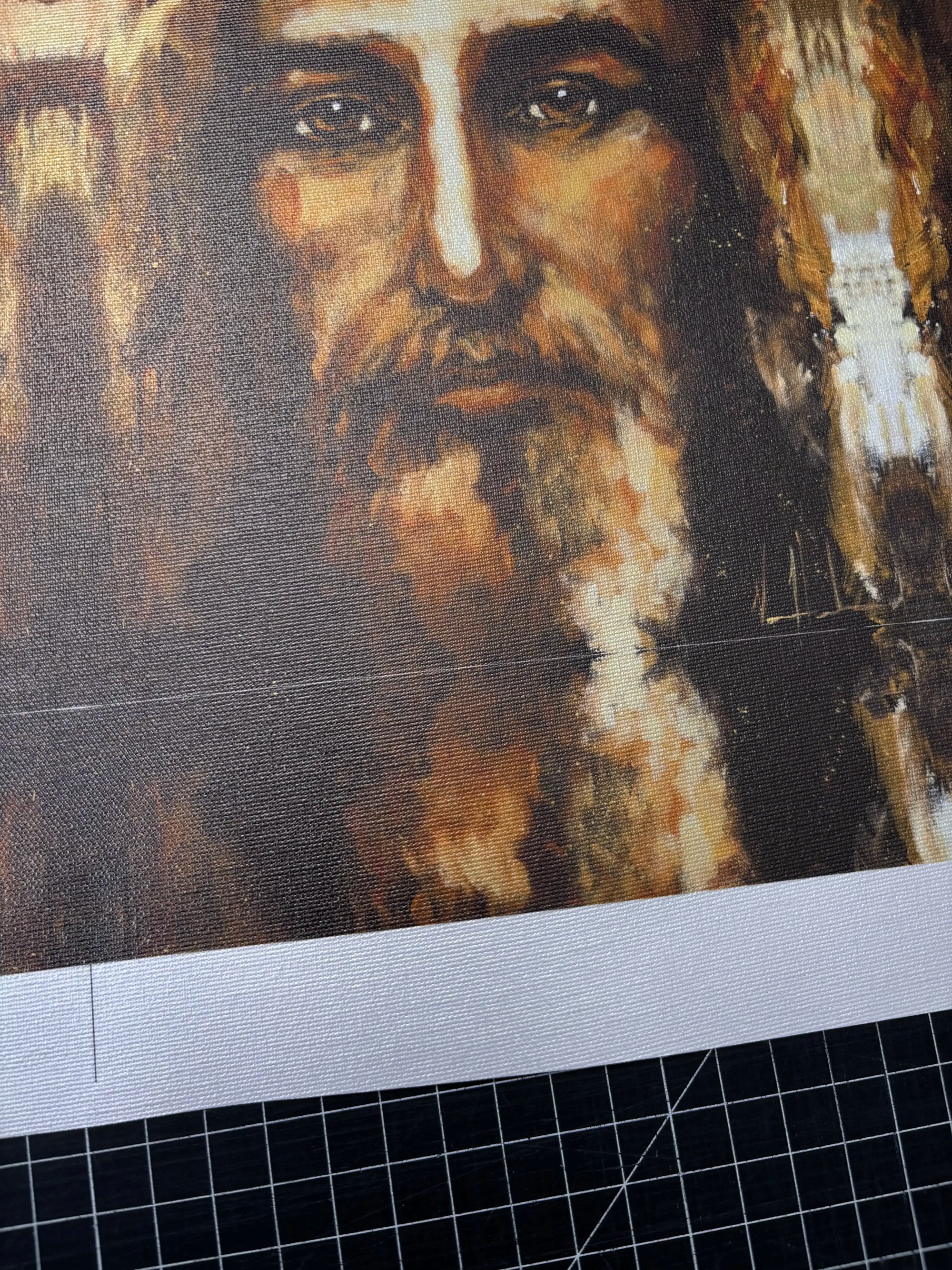 D#. 22 - Shroud of Turin - In His Glory - 8"x10" Canvas Print Vanessa Horabuena