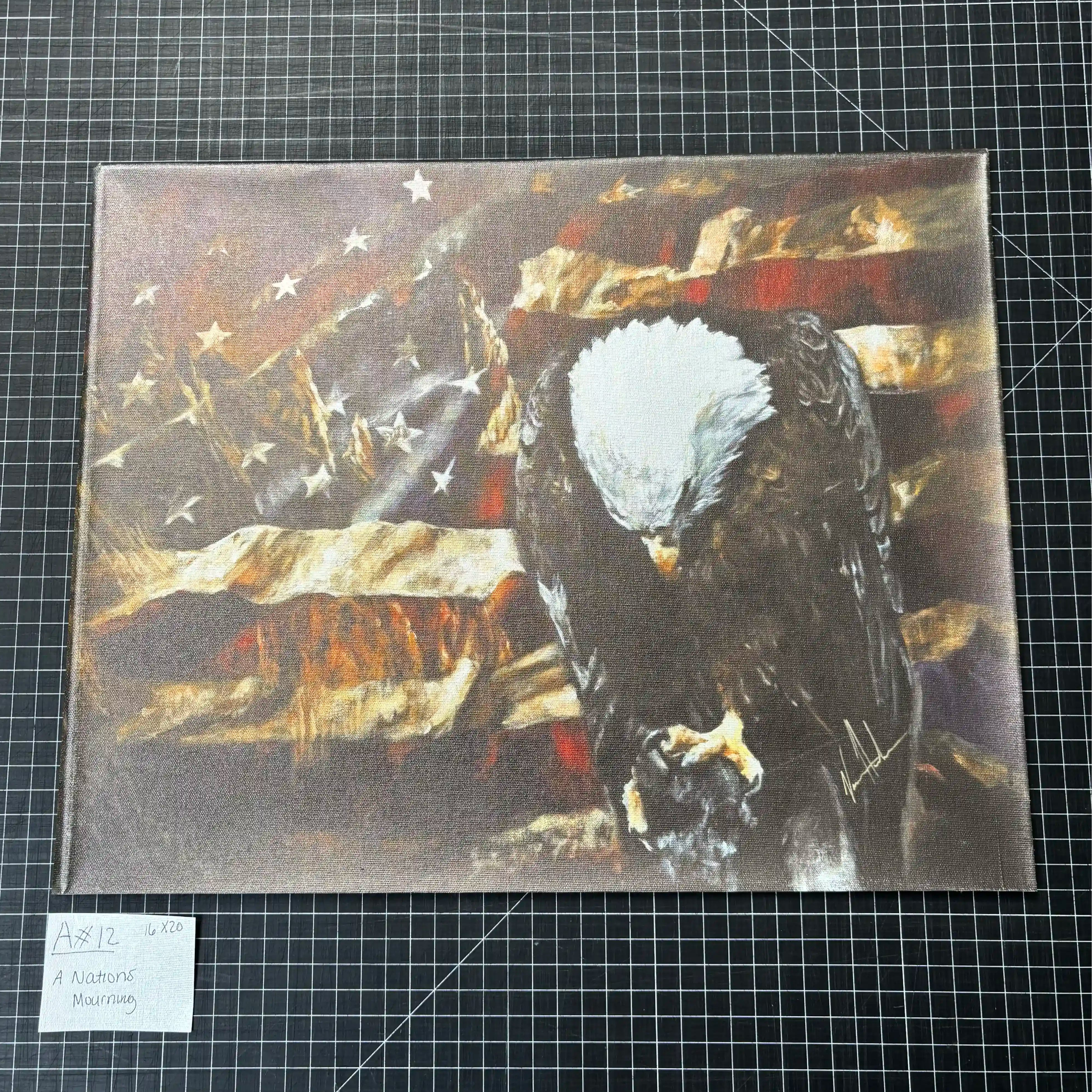 A#. 12 - A Nation's Mourning - 16"x20" Canvas Print Vanessa Horabuena