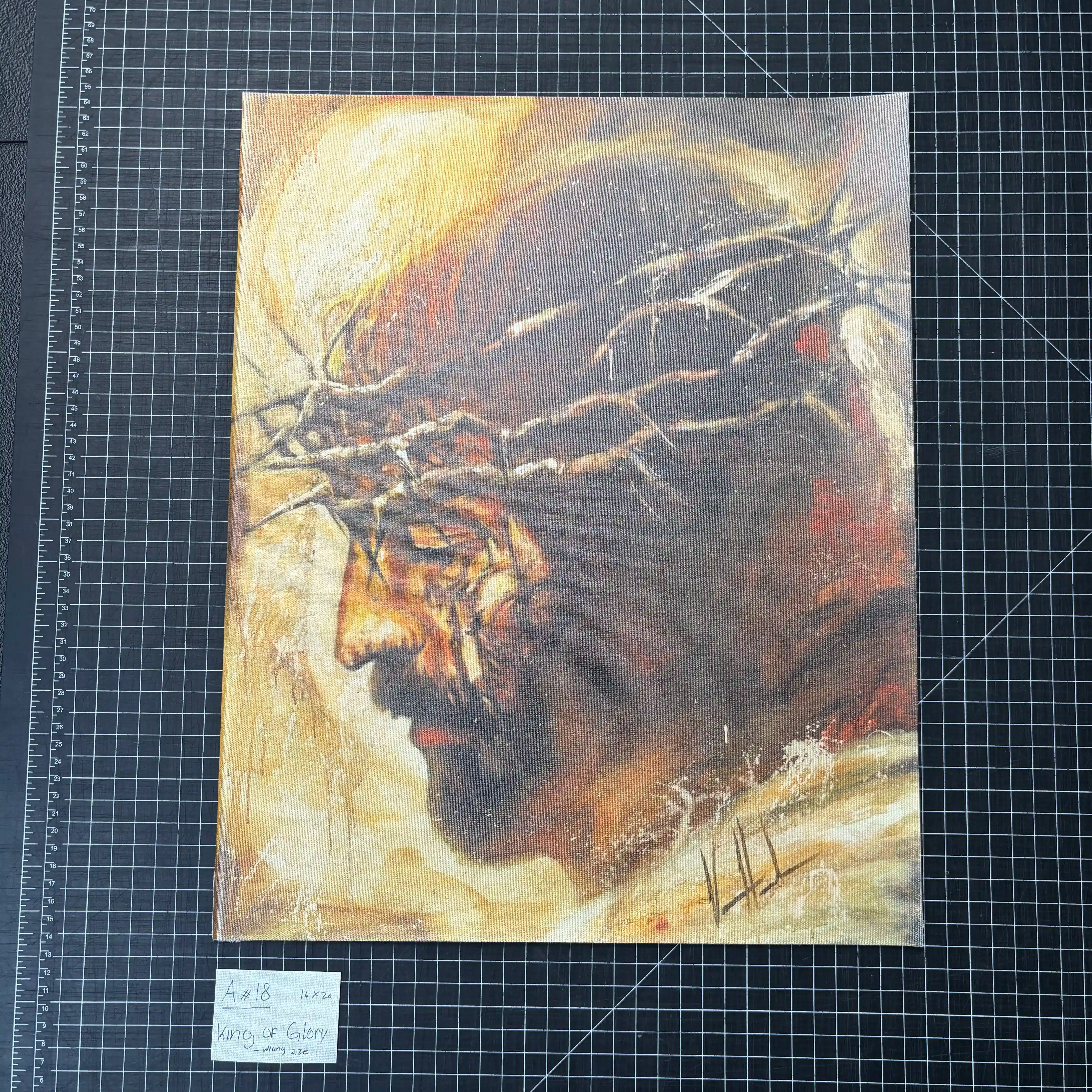 A#. 18 - King of Glory - 16"x20" Canvas Print Vanessa Horabuena