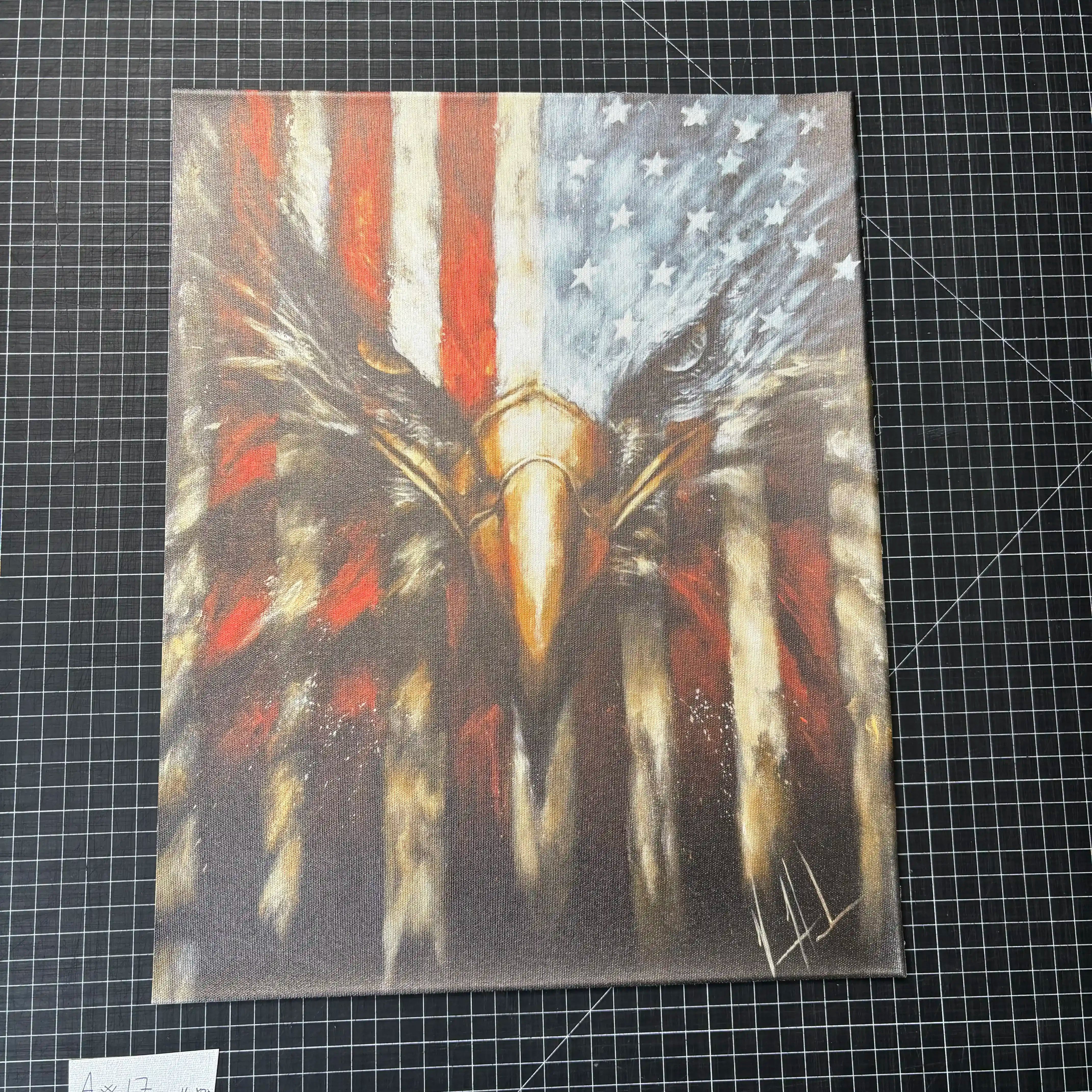 A#. 17 - Stripes of Freedom Memorial Day Edition - 16"x20" Canvas Print Vanessa Horabuena