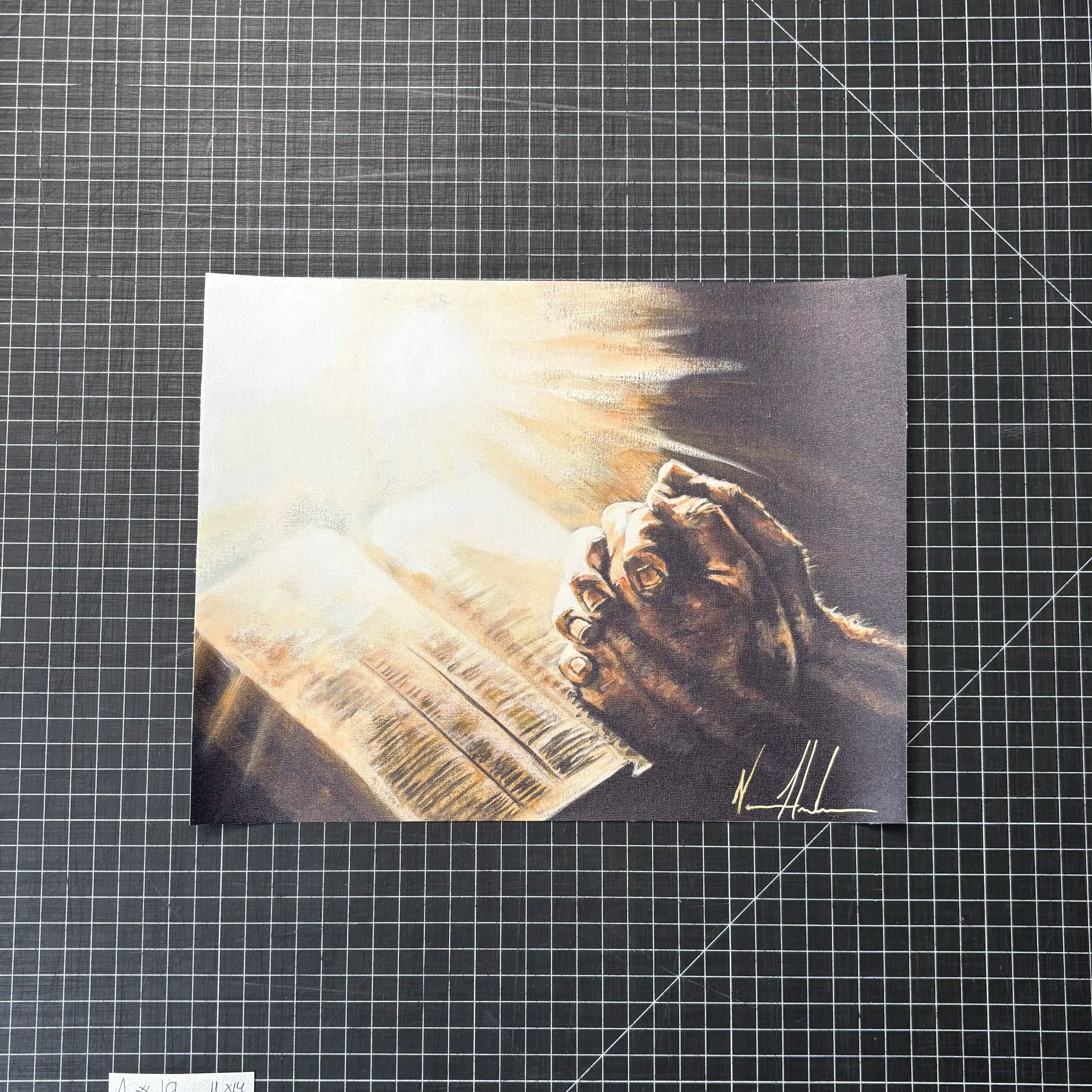 A#. 19 - Speak Lord, Your Servant Is Listening - 11"x14" Canvas Print Vanessa Horabuena