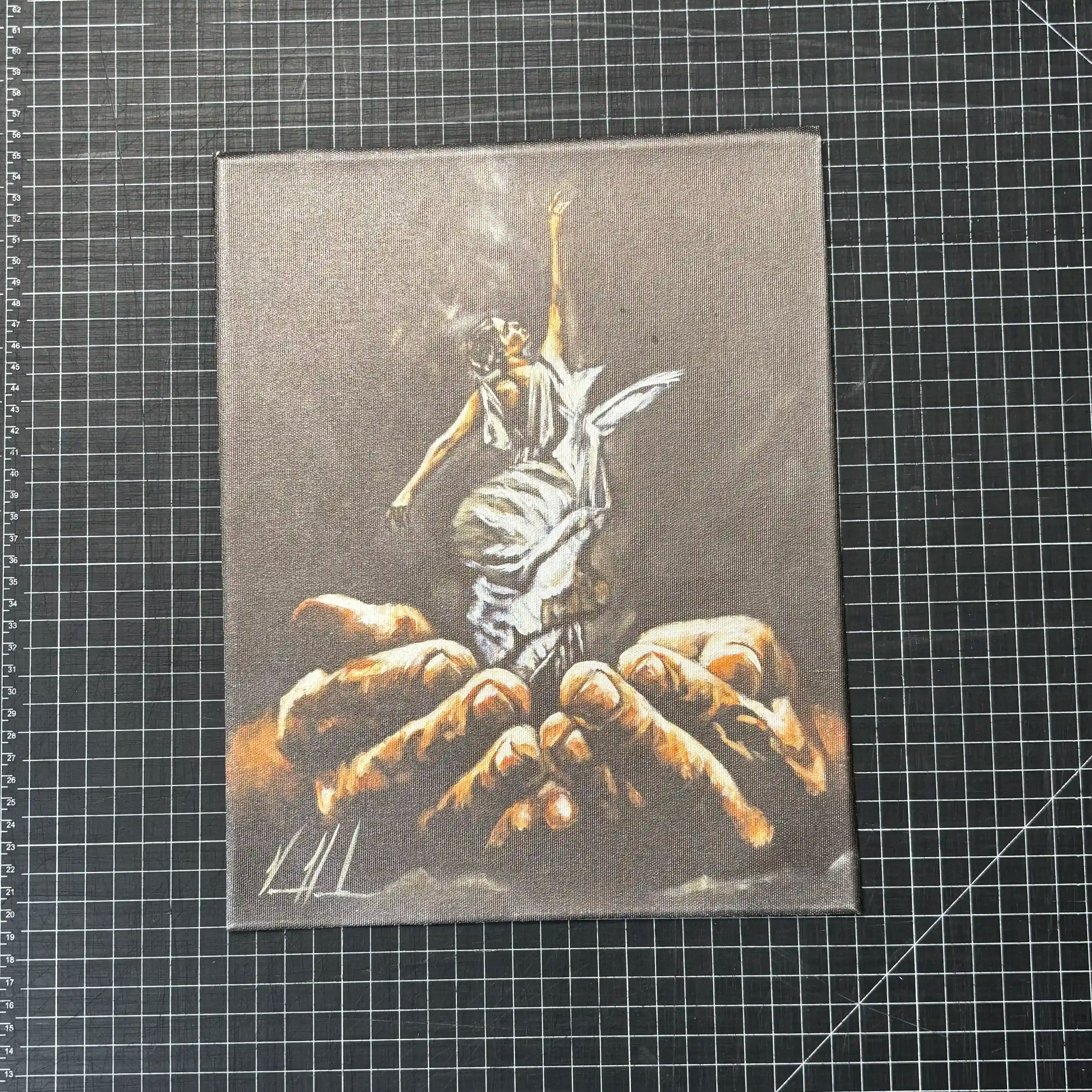 A#. 8 - Endless Dance in the Father's Hands Black Background - 11"x14" Canvas Print Vanessa Horabuena