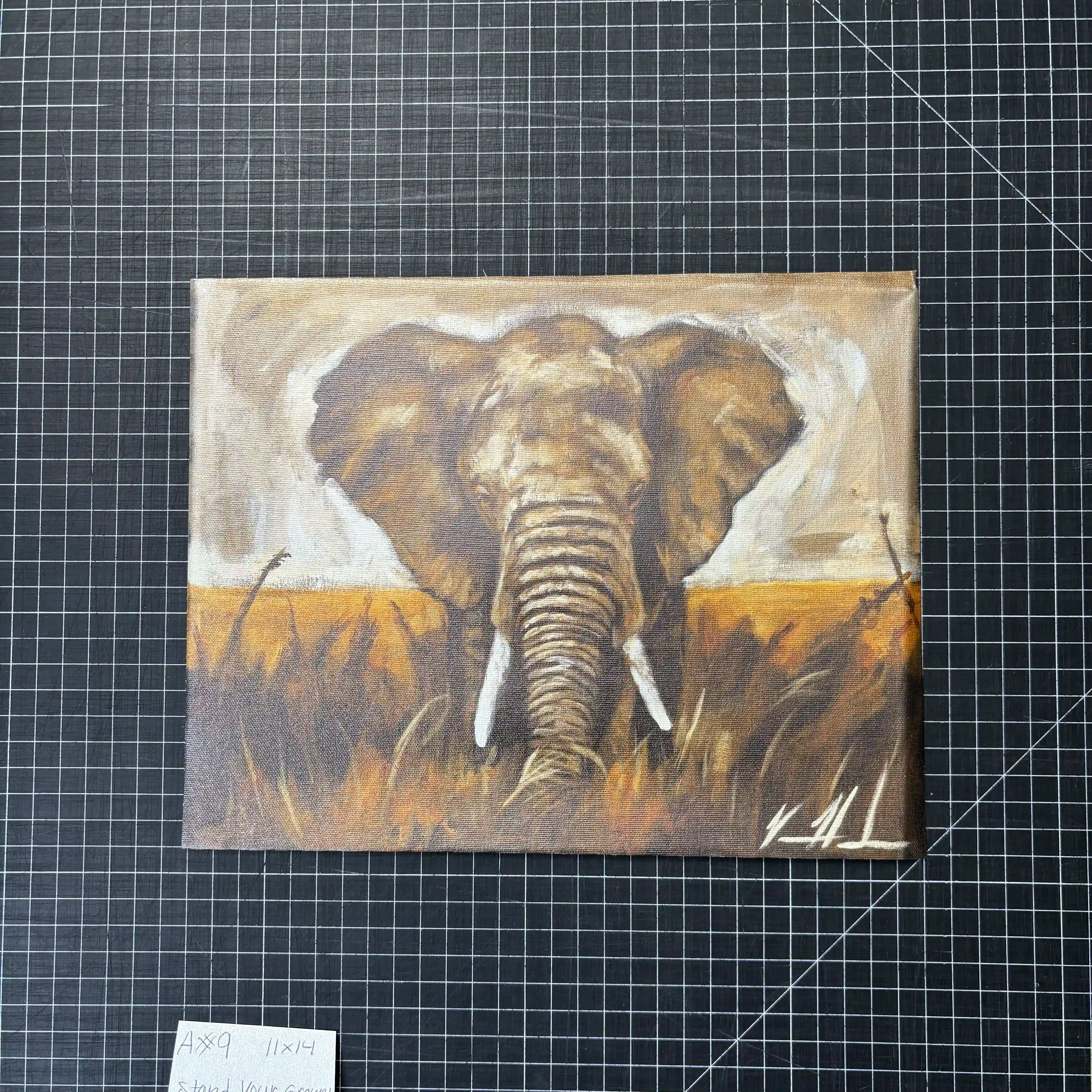 A#. 9 - Stand Your Ground - 11"x14" Canvas Print Vanessa Horabuena