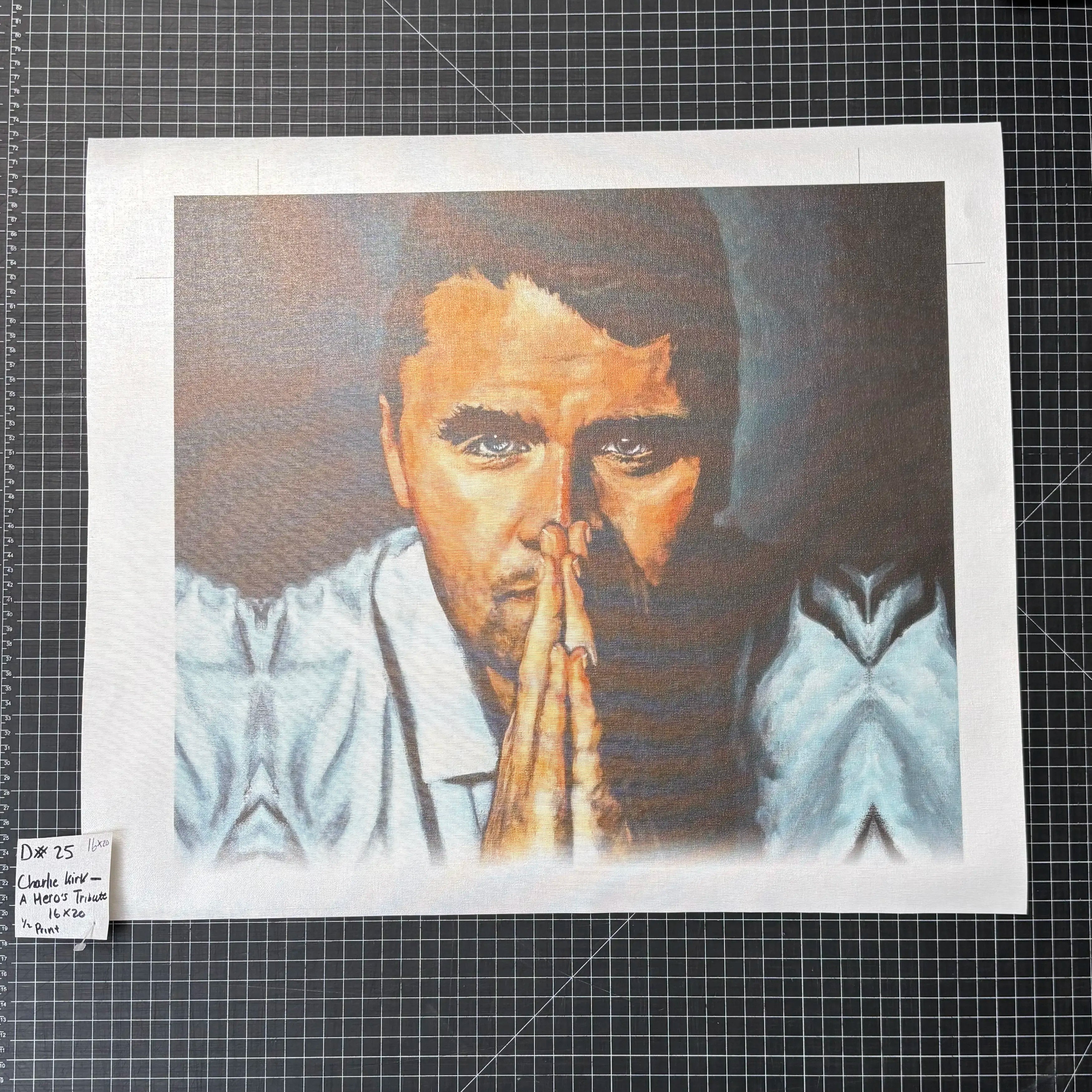 D#. 25 - Charlie Kirk - A Hero’s Tribute - 16"x20" Canvas Print Vanessa Horabuena