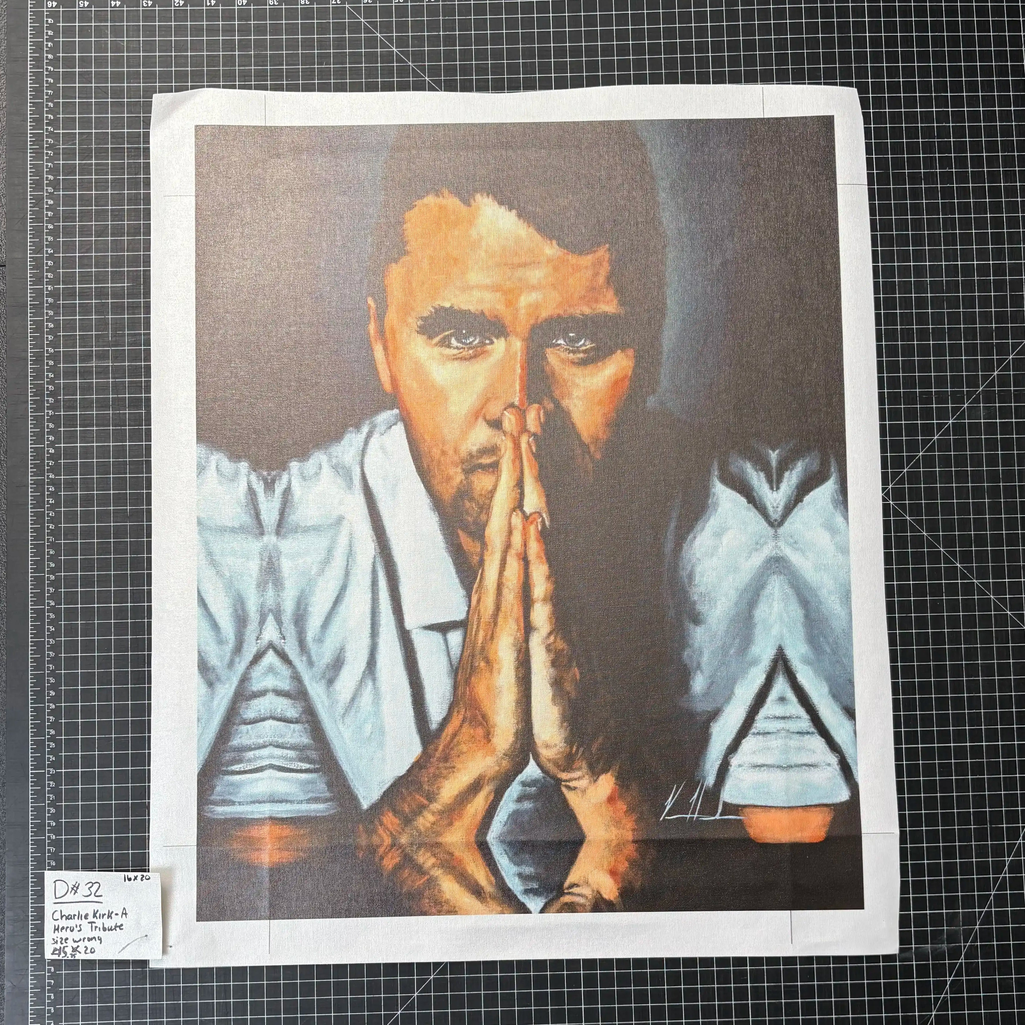 D#. 32 - Charlie Kirk - A Hero’s Tribute - 16"x20" Canvas Print Vanessa Horabuena