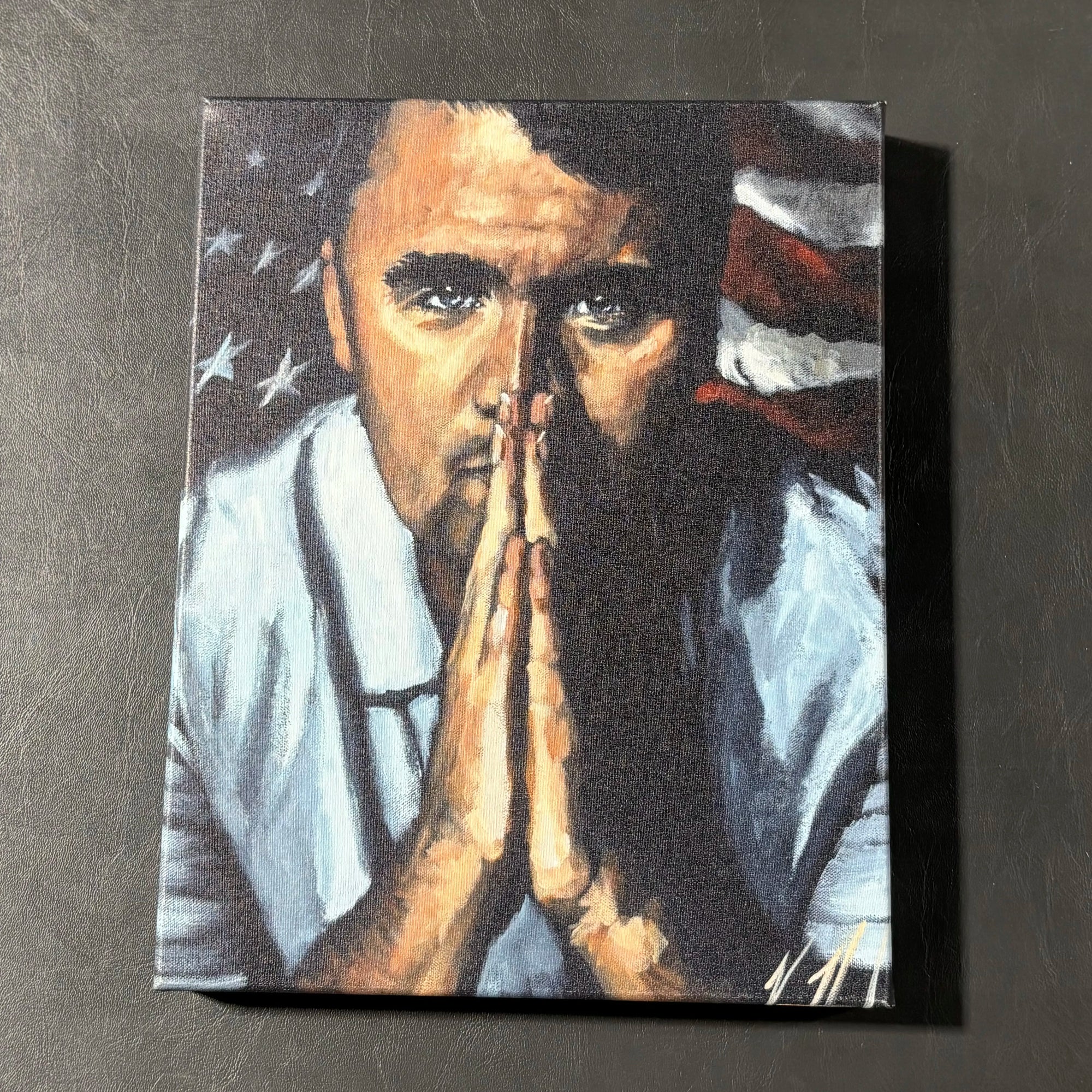 C#. 19 - Charlie Kirk - A Patriot's Tribute - 11"x14" Canvas Print Vanessa Horabuena