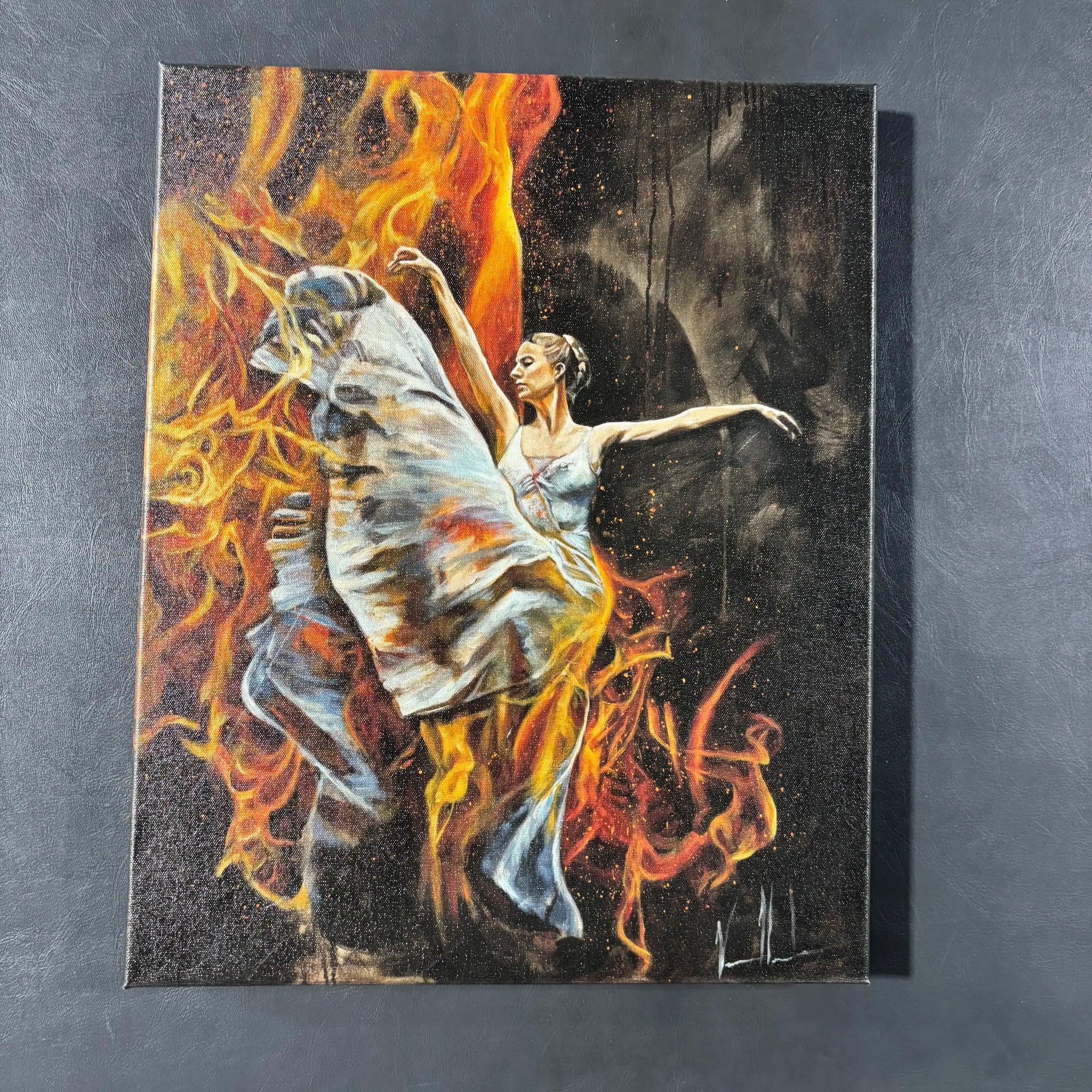 C#. 24 - A Burning Flame Within - 16"x20" Canvas Print Vanessa Horabuena