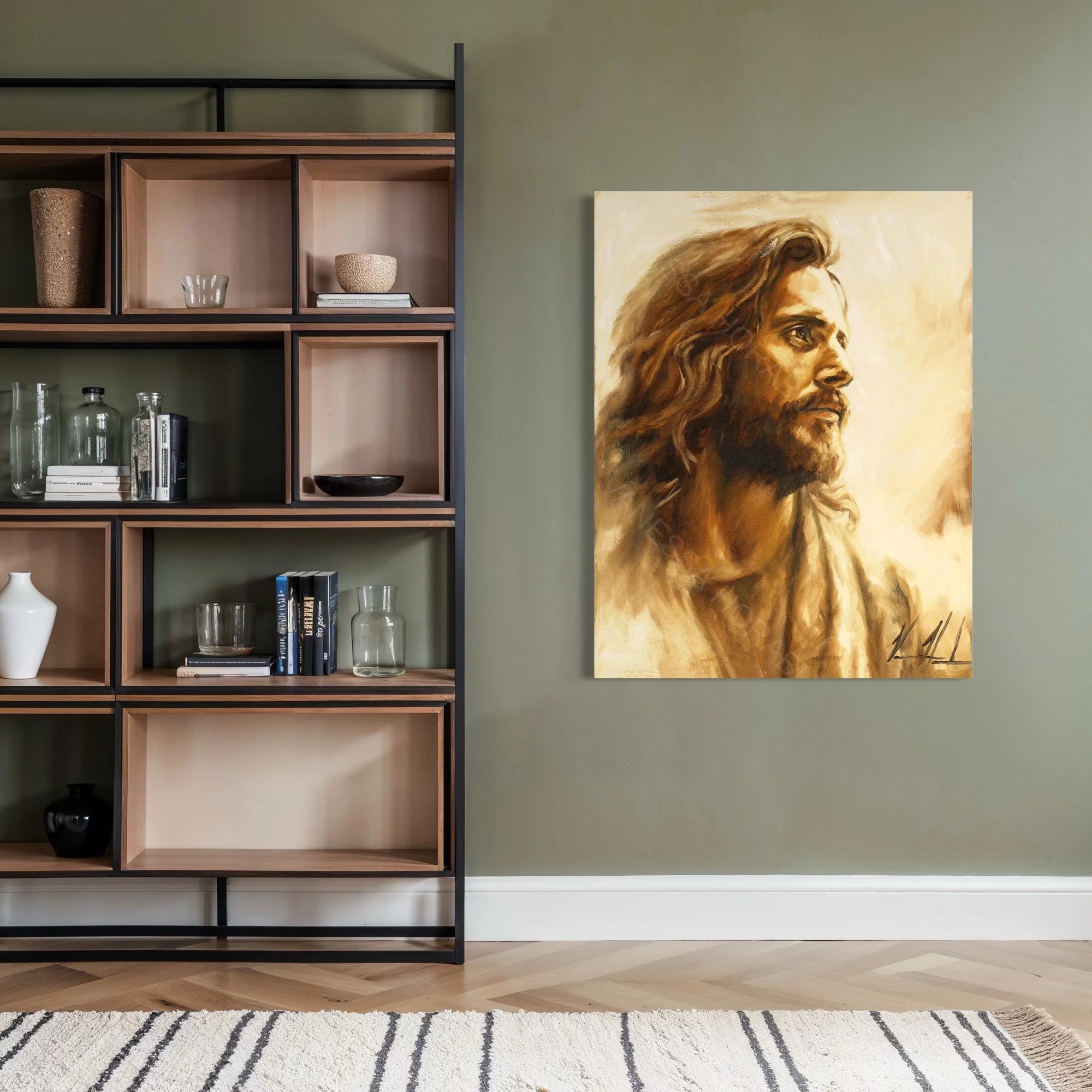 Heaven's Light (Hand Embellishment Canvas Print) Jesus Art Print Vanessa Horabuena