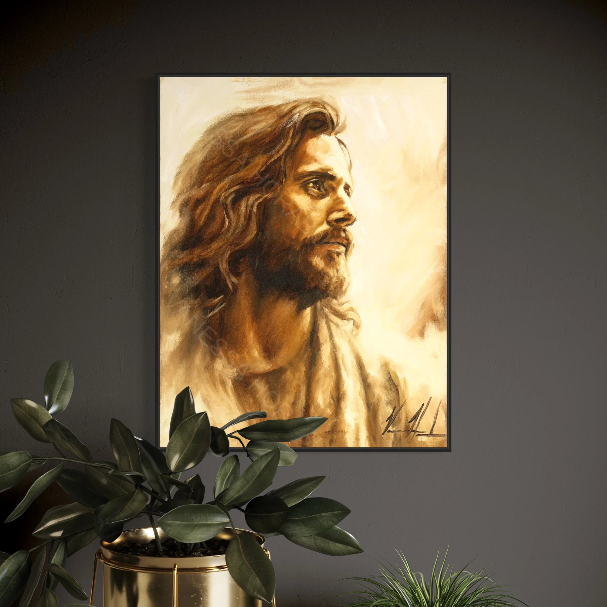 Heaven's Light (Hand Embellishment Canvas Print) Jesus Art Print Vanessa Horabuena