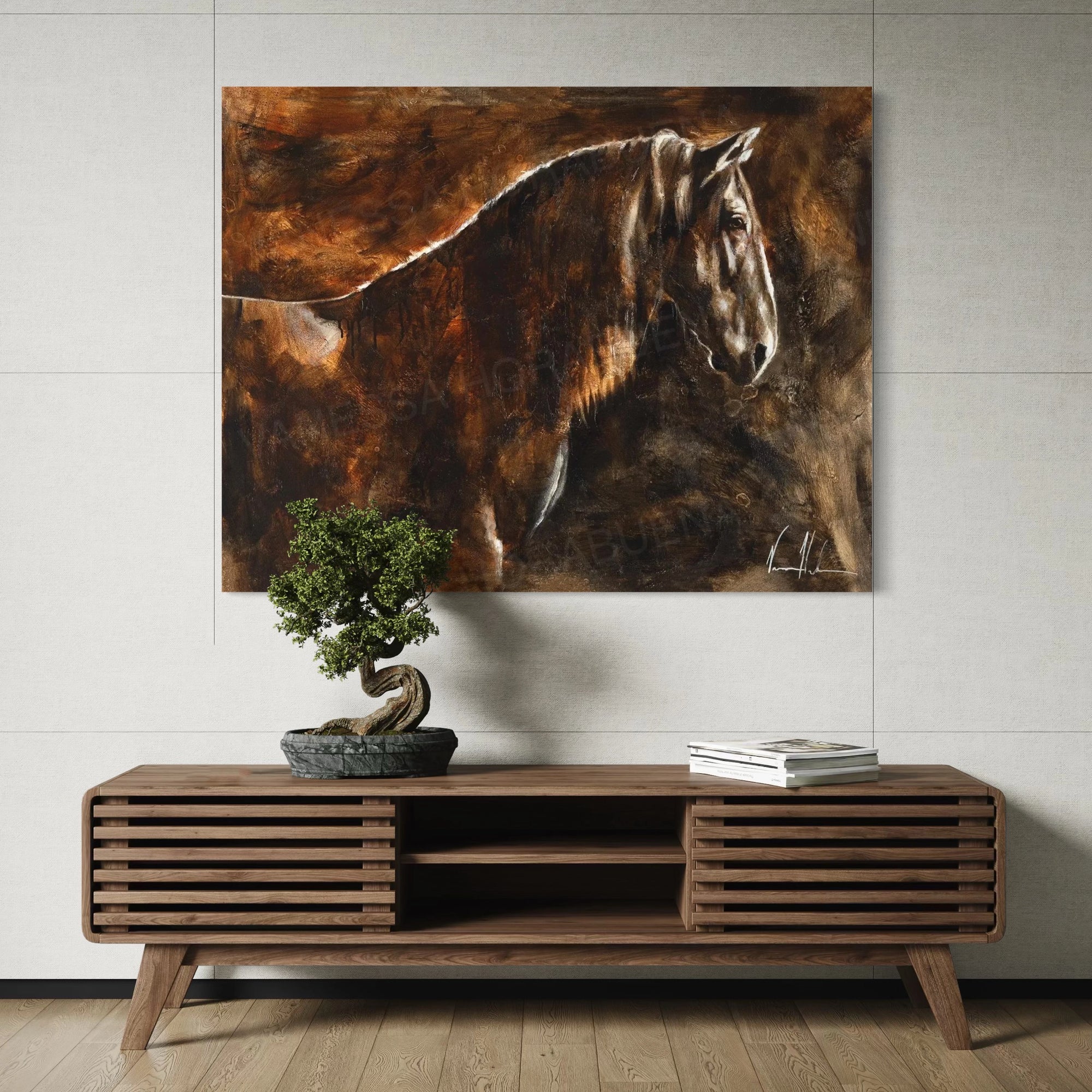 With a Calm and Steady Heart Horse Art Print Vanessa Horabuena