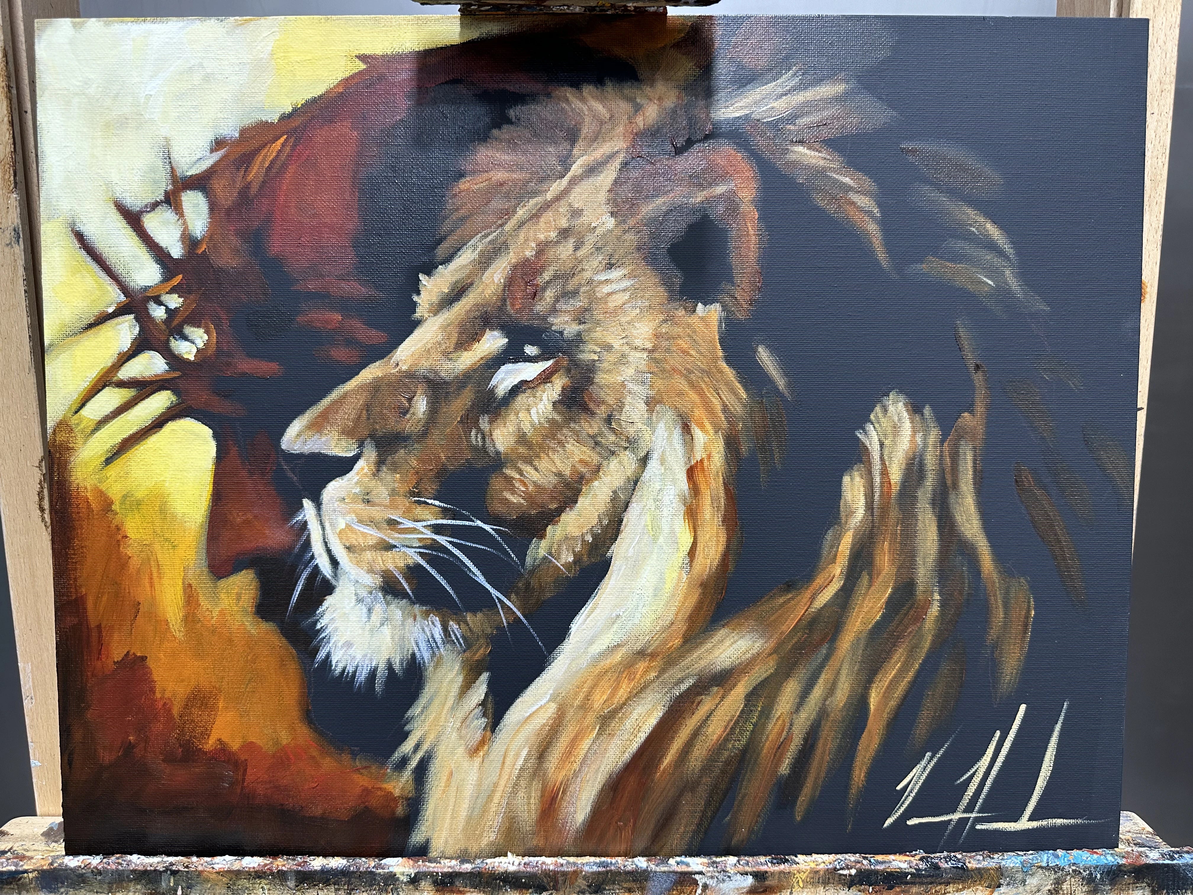The Lion of Judah - 16”x20” Original Acrylic Painting