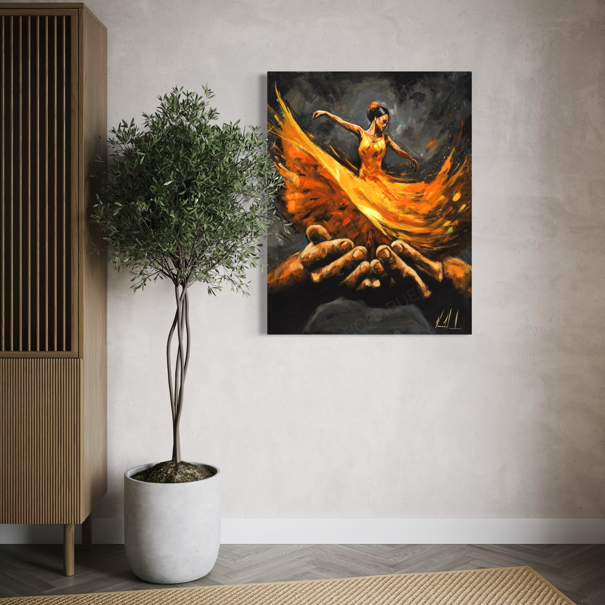 Endless Dance in the Father's Hands - Holy Fire Jesus Art Print Vanessa Horabuena