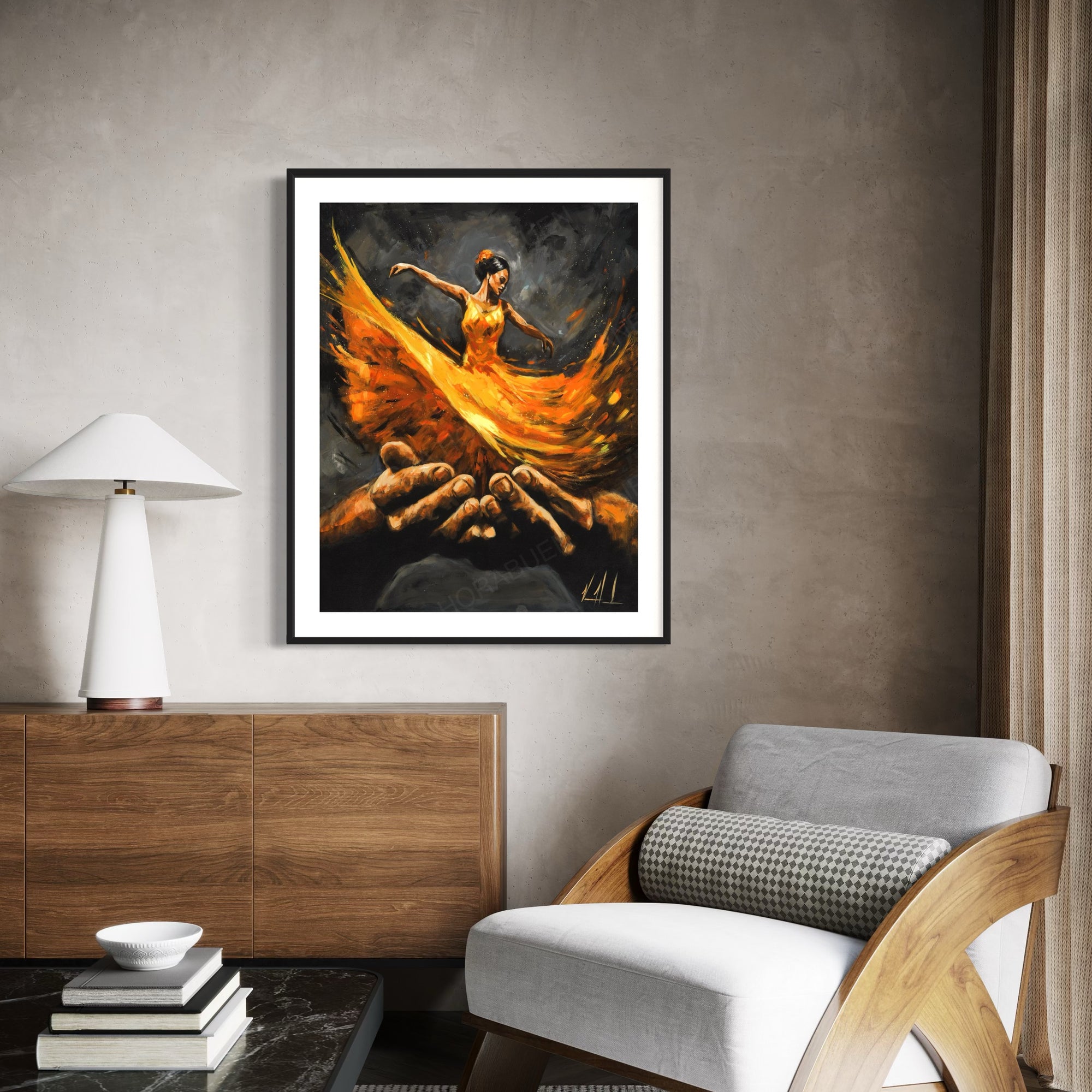 Endless Dance in the Father's Hands - Holy Fire Jesus Art Print Vanessa Horabuena