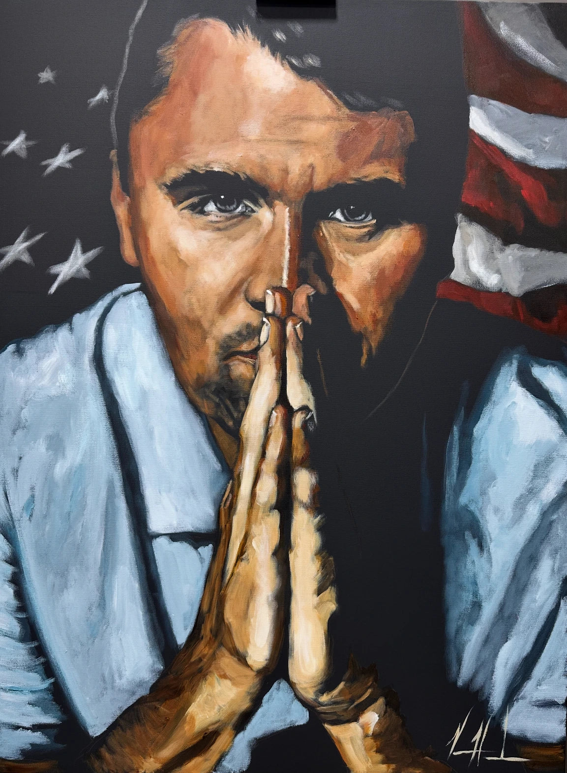 Charlie Kirk - A Patriot's Tribute - 36”x48” Original Acrylic Painting Original Painting Vanessa Horabuena