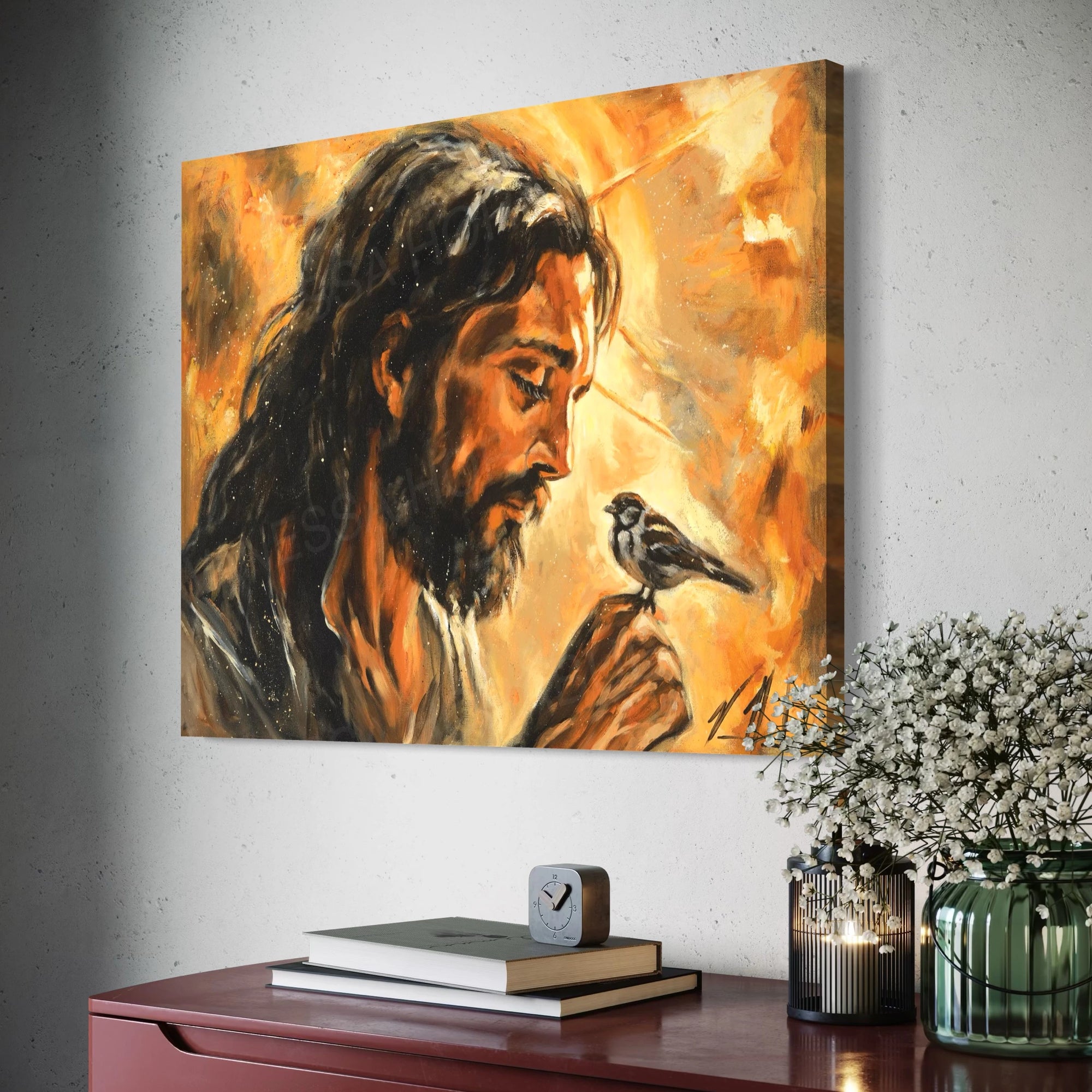 He Watches Over You Jesus Art Print Vanessa Horabuena