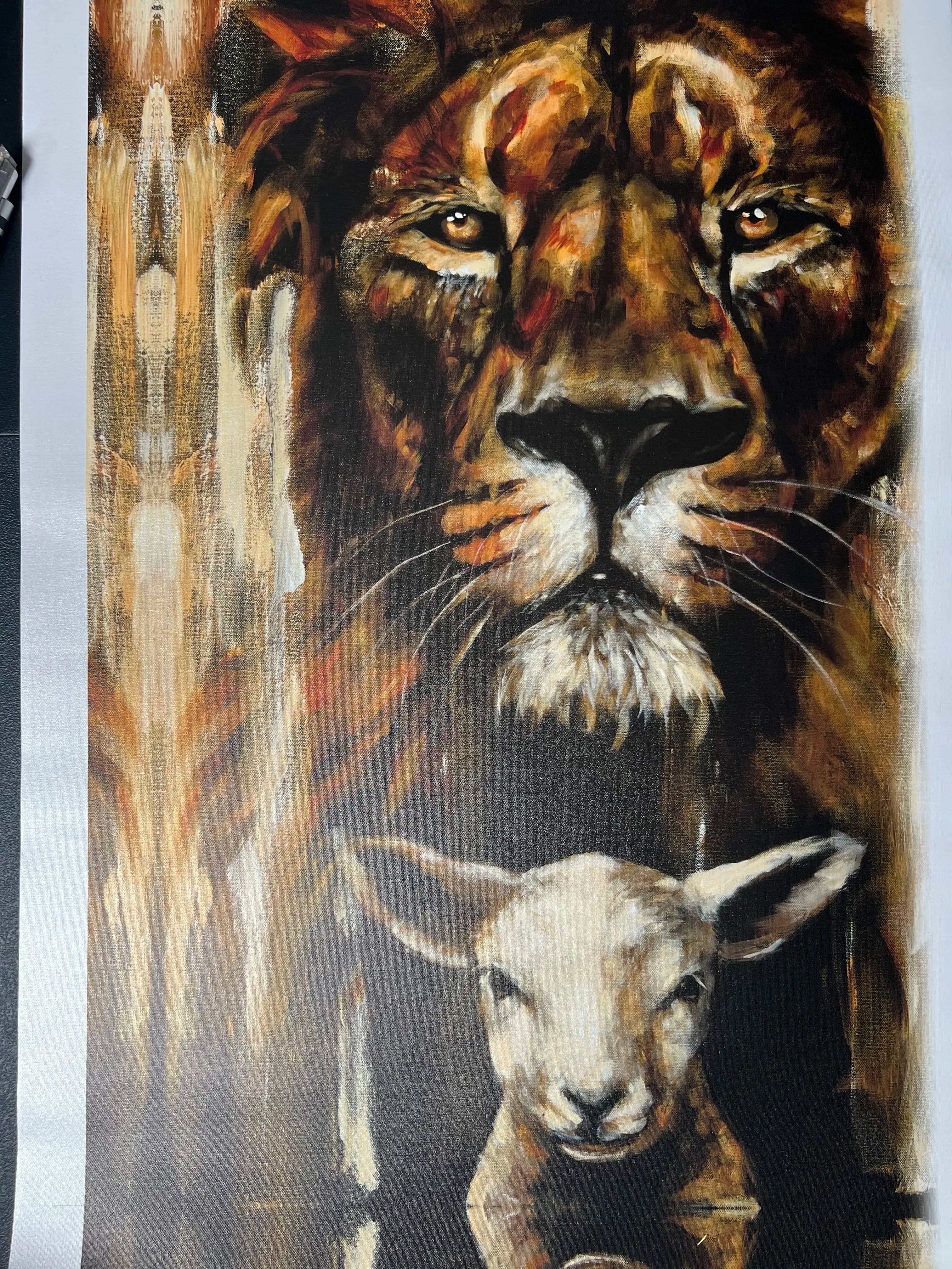CM# 47 - The Lion and Lamb Passover (Fall Collection) - 30"x40" Canvas Print