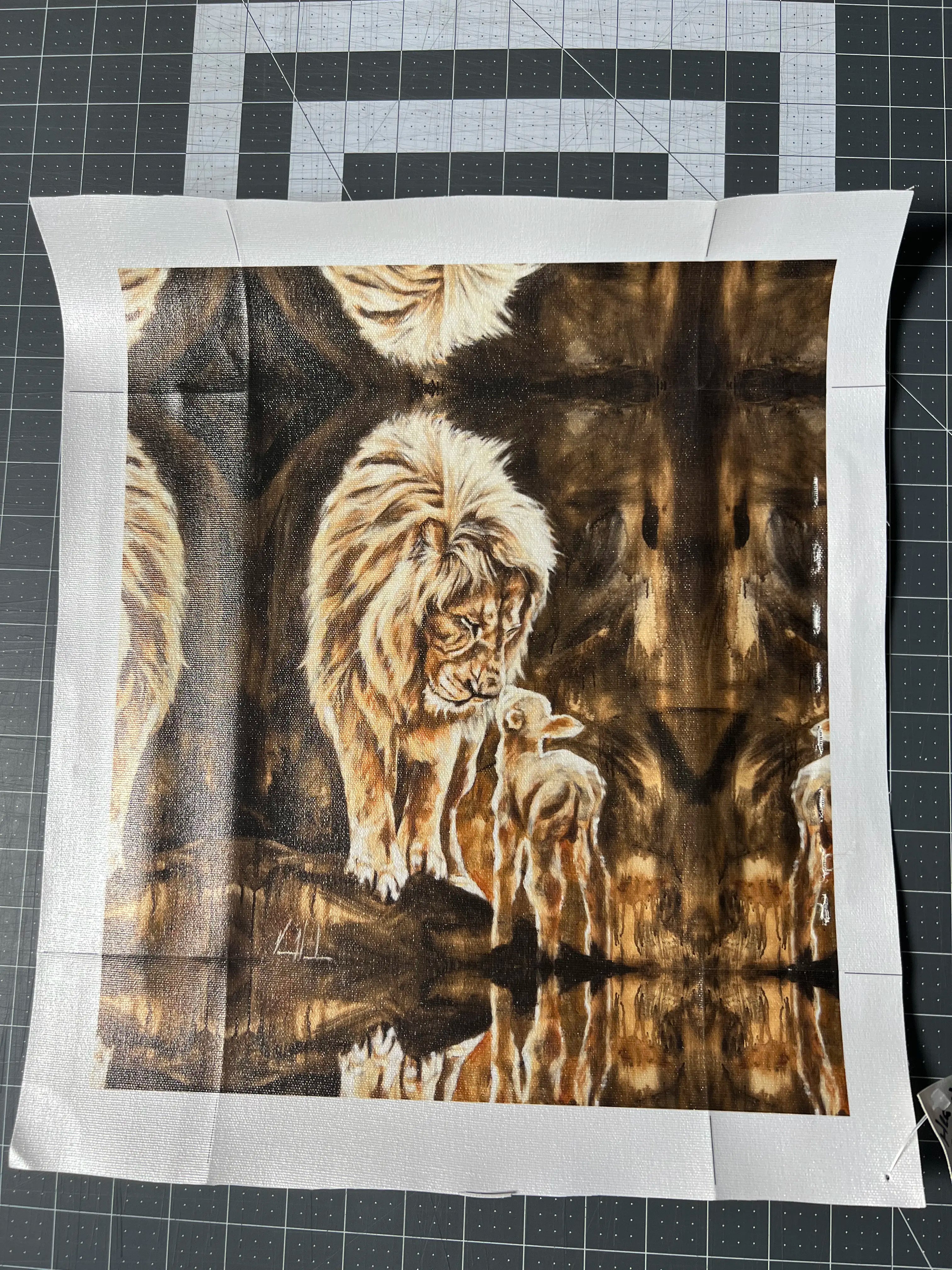 CM# 49 - Heart of God (Brown Background) - 8"x10" Canvas Print