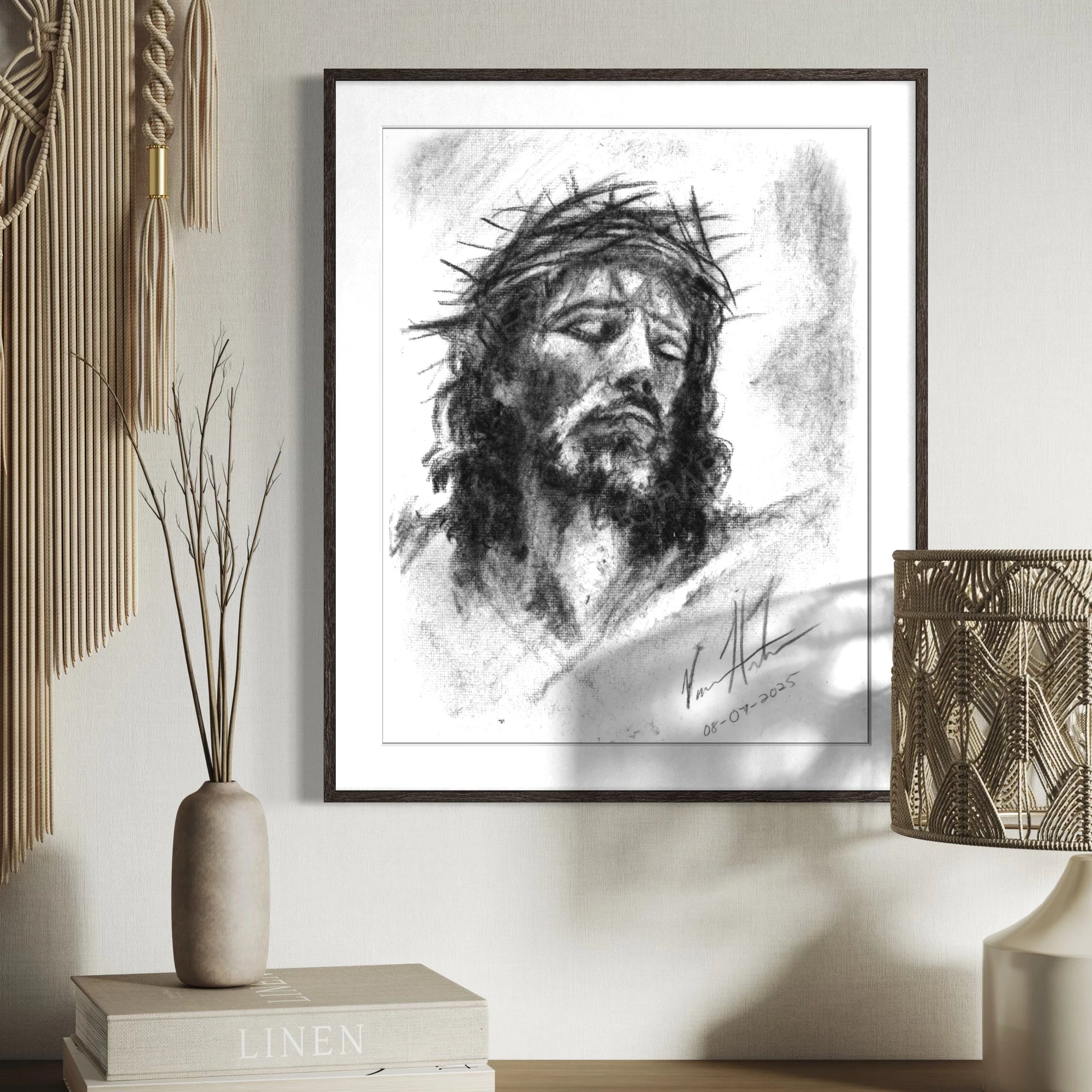 Christ is King (Sketch) Women's Art Print, Jesus Art Print Vanessa Horabuena