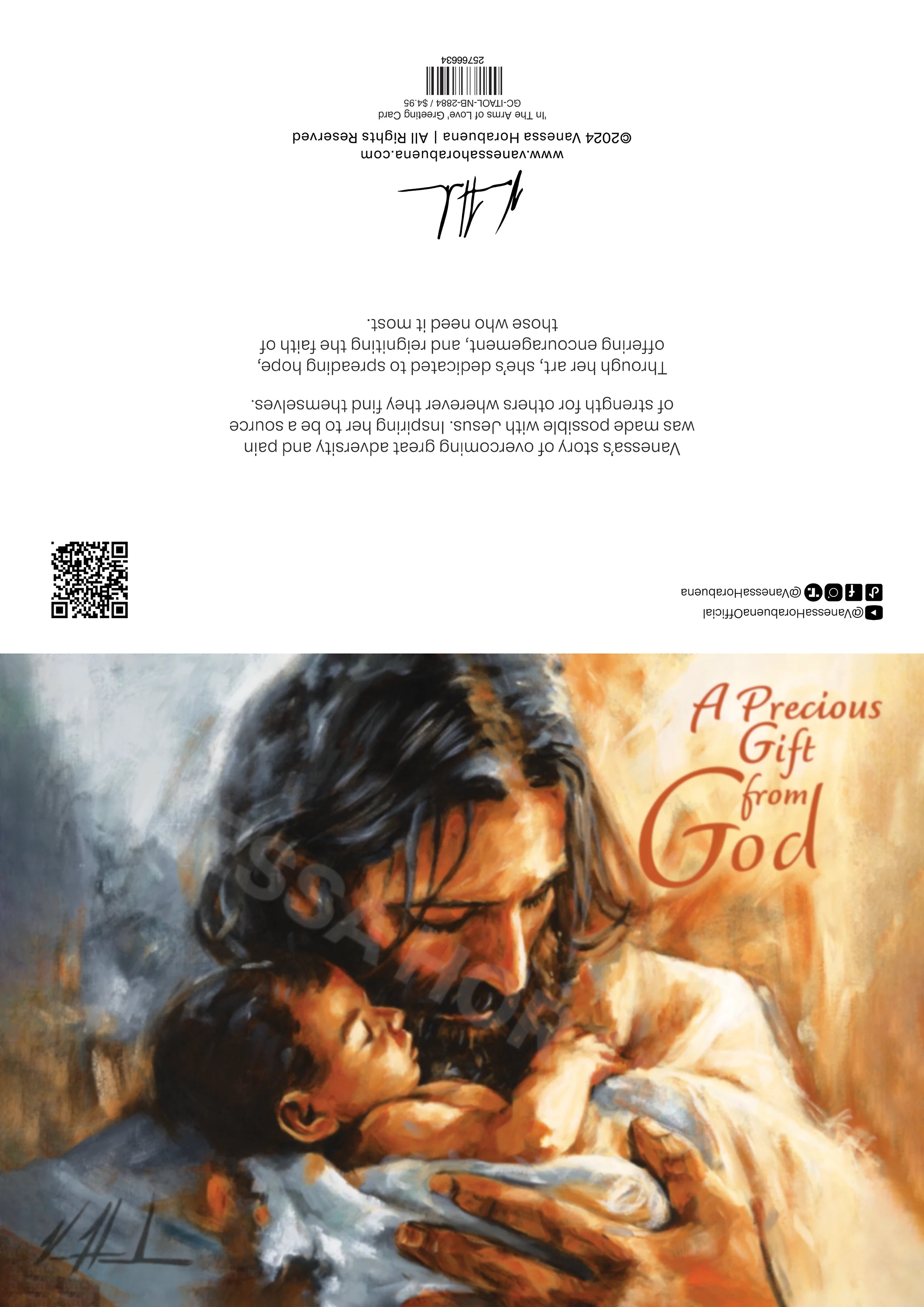 'In The Arms of Love' Greeting Card Vanessa Horabuena