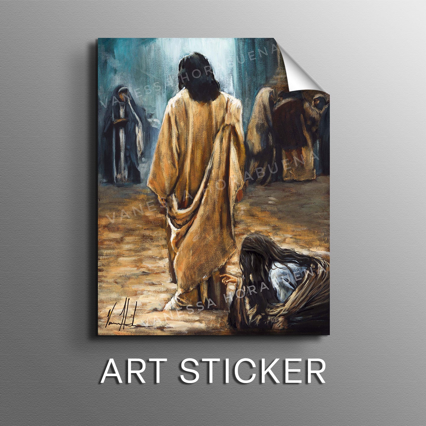 Jesus Healer - Just One Touch - Sticker Sticker Vanessa Horabuena